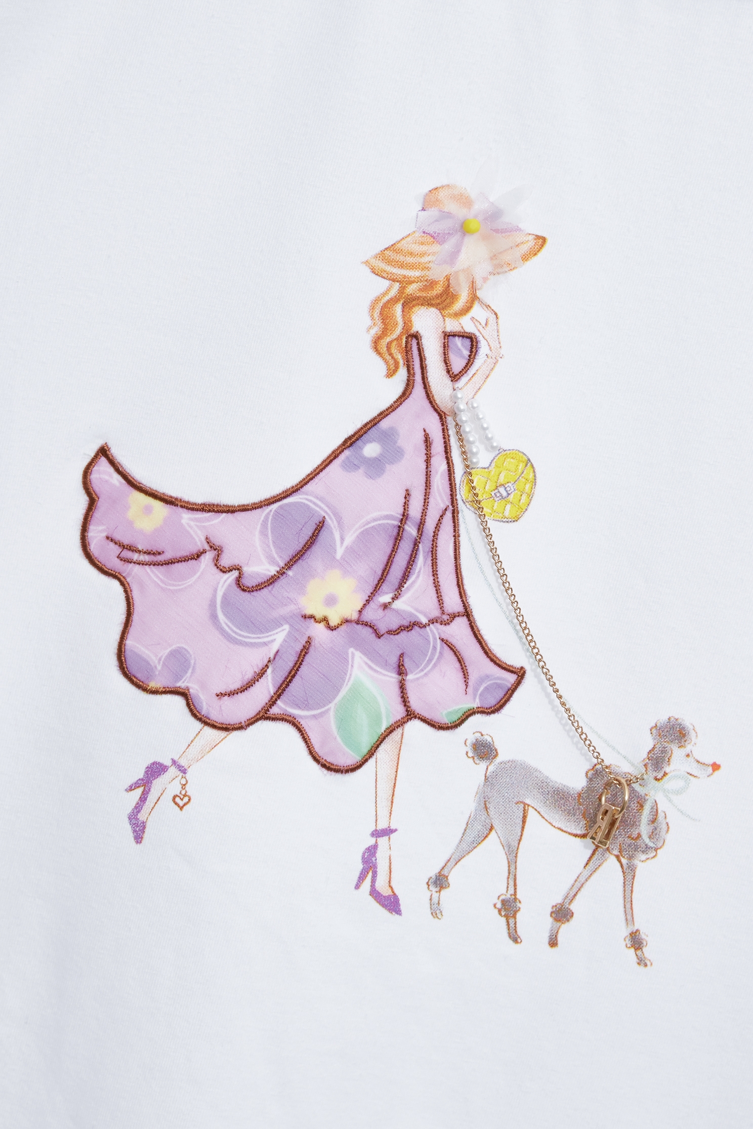 Front Graphic Print Short Sleeve TeeFront Graphic Print Short Sleeve Tee,Dresses,Tops,Embroidered,White tops,Season (AW) Look
