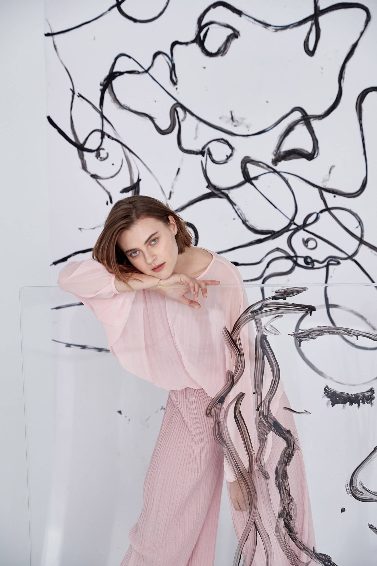 Chiffon Pleated TopChiffon pleated top,Tops,Queen,mothergift,Season (AW) Look,Chiffon