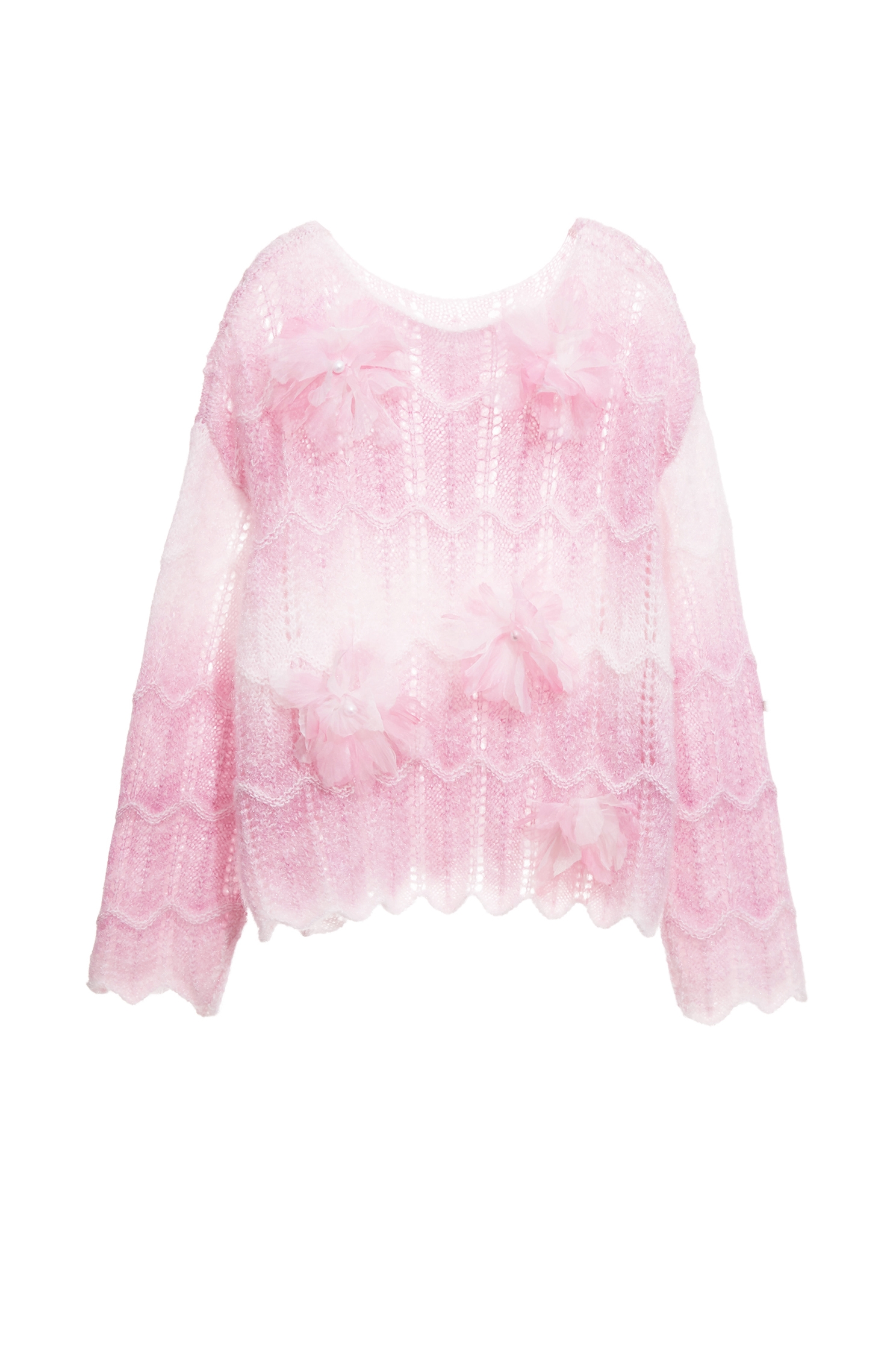 Gradient Pink Long Sleeve Knit TopGradient Pink Long Sleeve Knit Top,Tops,bestselling,Season (AW) Look,Valentine,blossoms,Knitted,Knitted tops,Knitted tops