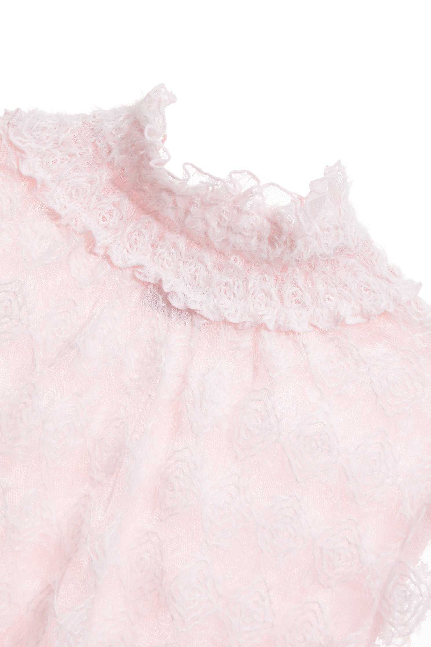 Rose Lace Detail Mesh TopRose Lace Detail Mesh Top,Tops,bestselling,Embroidered,Plaid,Season (AW) Look,Valentine,blossoms,Lace,Lace tops