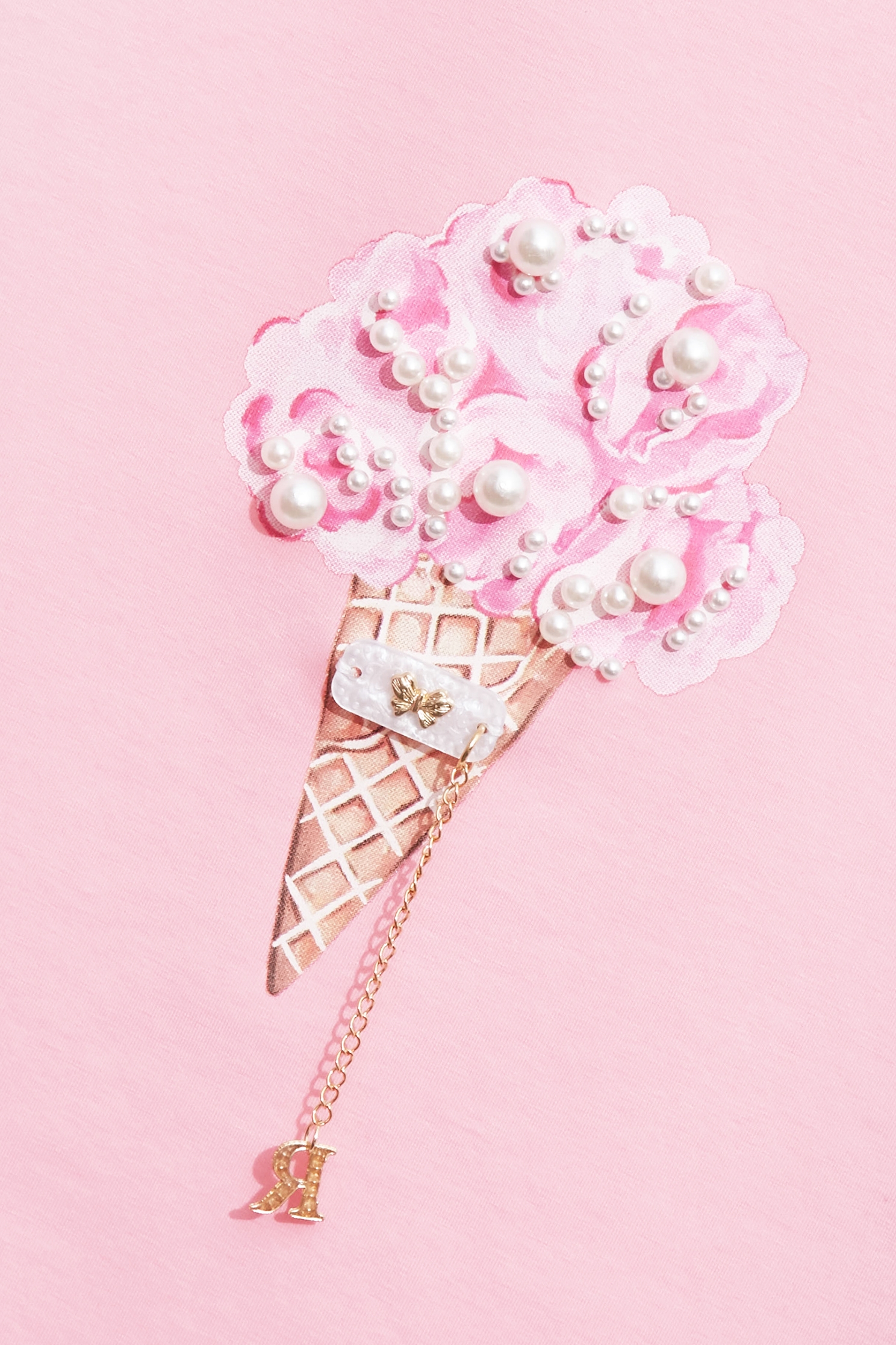 Front Graphic Pink Short Sleeve TeeFront Graphic Pink Short Sleeve Tee,T-shirts,T-shirts,Tops,pearl,Season (AW) Look,Valentine