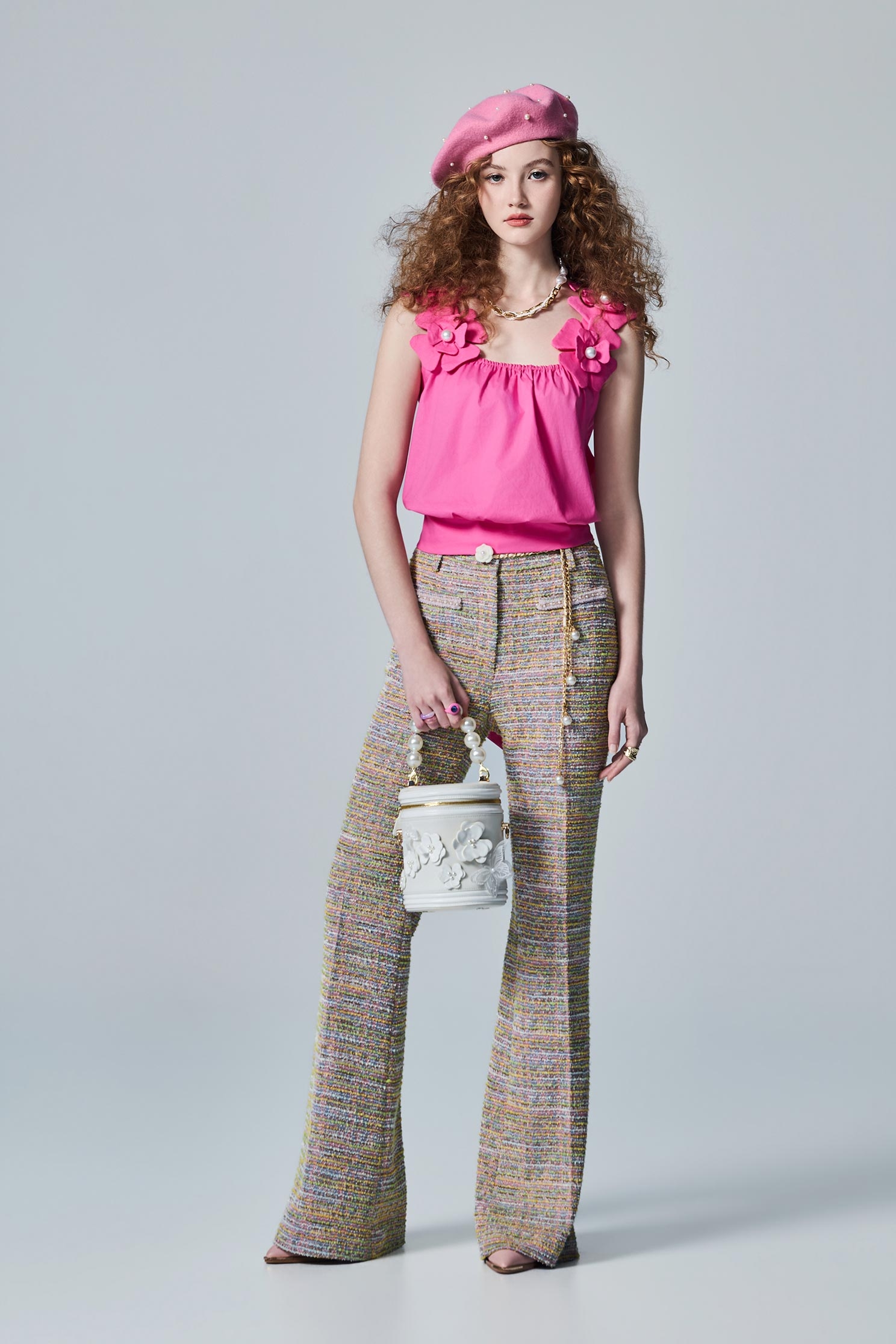 Back Ribbon Floral Strap VestBack Ribbon Floral Strap Vest,sleeveless tops,Tops,Season (AW) Look,sleeveless tops