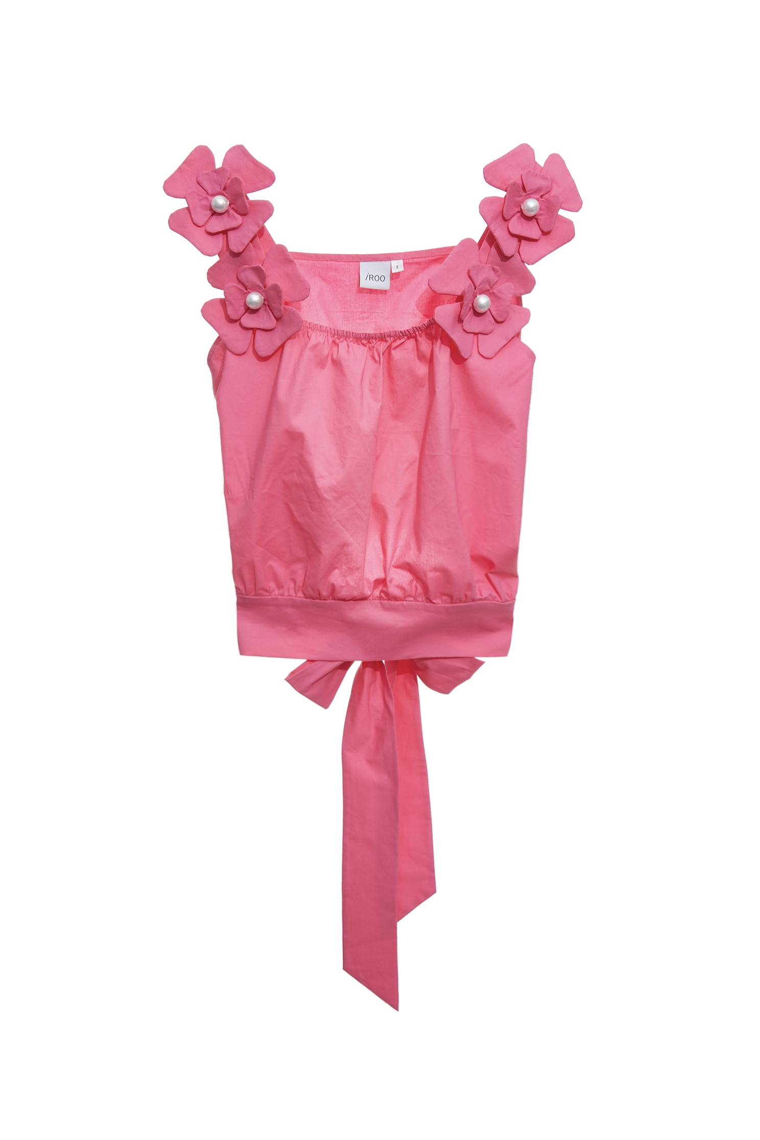 Back Ribbon Floral Strap VestBack Ribbon Floral Strap Vest,sleeveless tops,Tops,Season (AW) Look,sleeveless tops