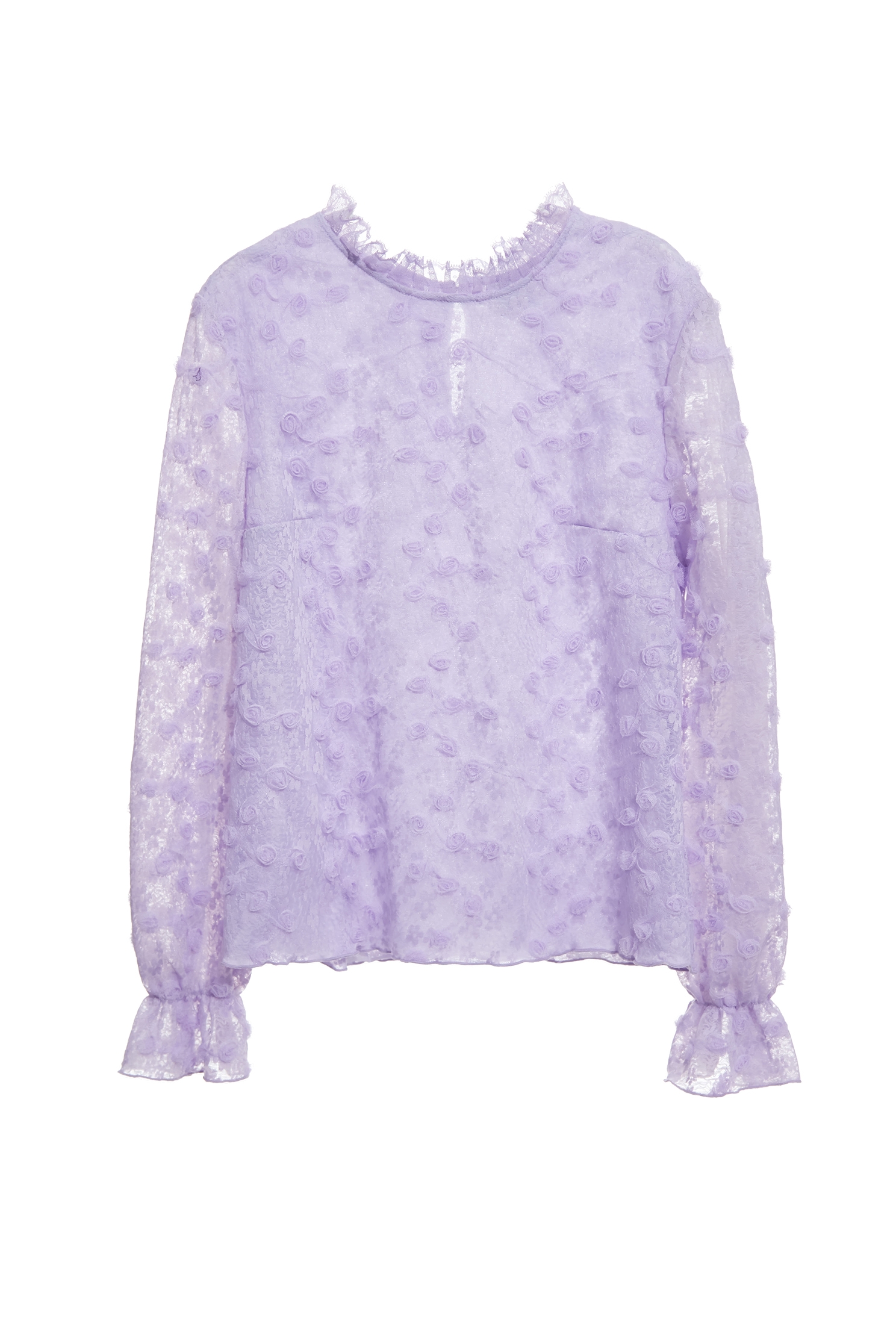 Mesh Floral Detail Purple TopMesh Floral Detail Purple Top,Tops,Season (AW) Look,Valentine,blossoms,Lace,Lace tops