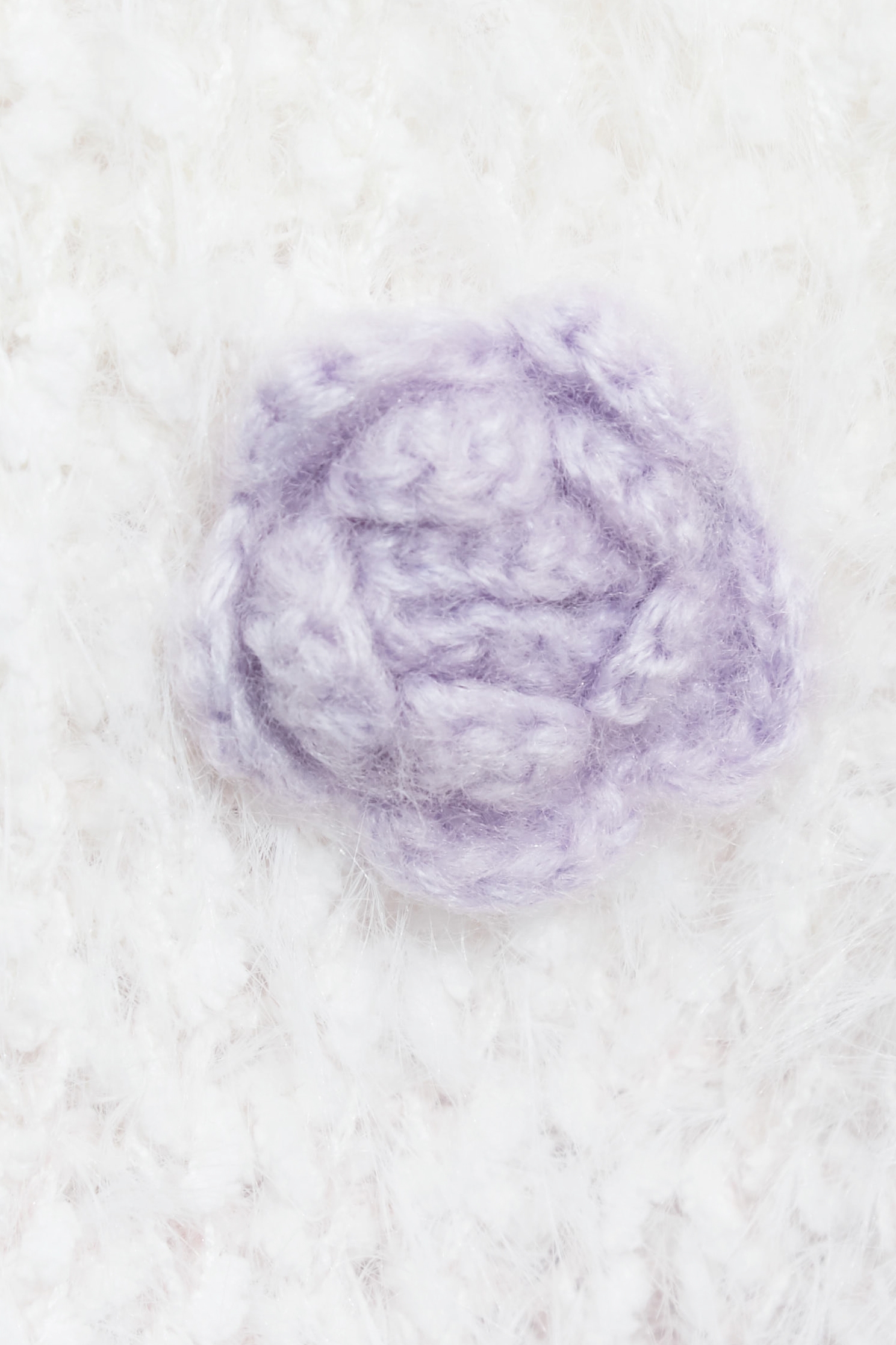 Handcrafted Floral Detail Gradient Purple Knit TopHandcrafted Floral Detail Gradient Purple Knit Top,Tops,Season (AW) Look,Valentine,blossoms,Knitted,Knitted tops,Knitted tops