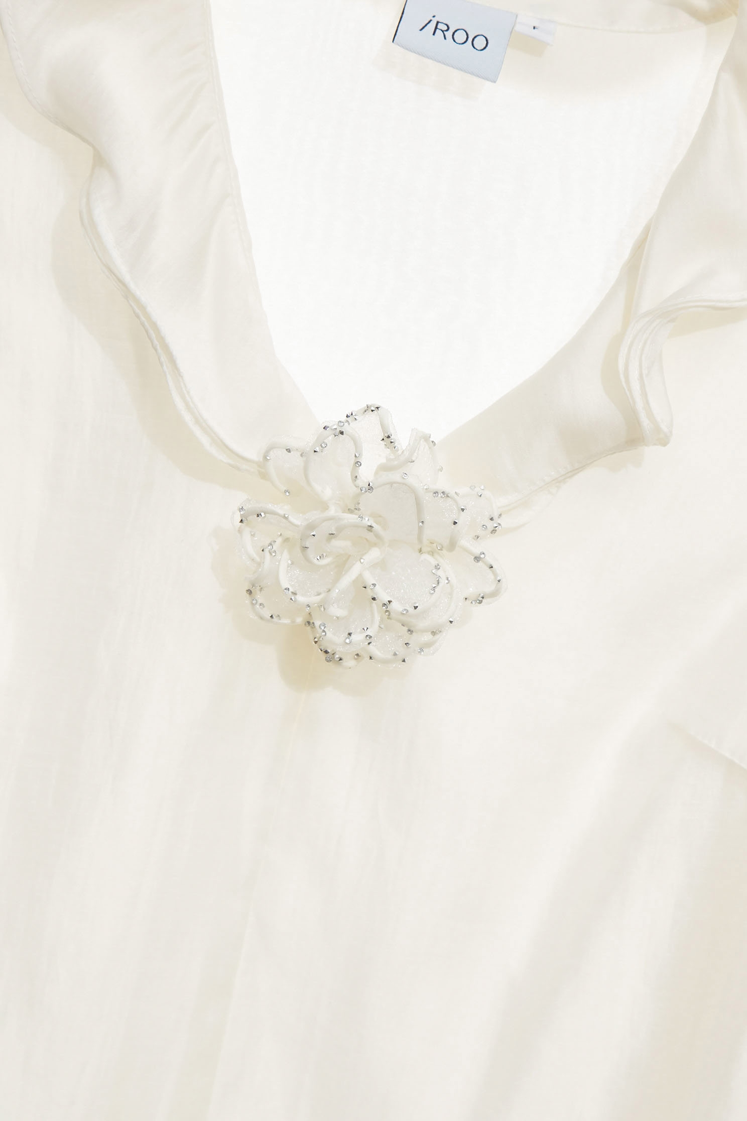 Ruffle Neckline Long Sleeve TopRuffle Neckline Long Sleeve Top,V-Neck T shirts,Tops,Season (AW) Look