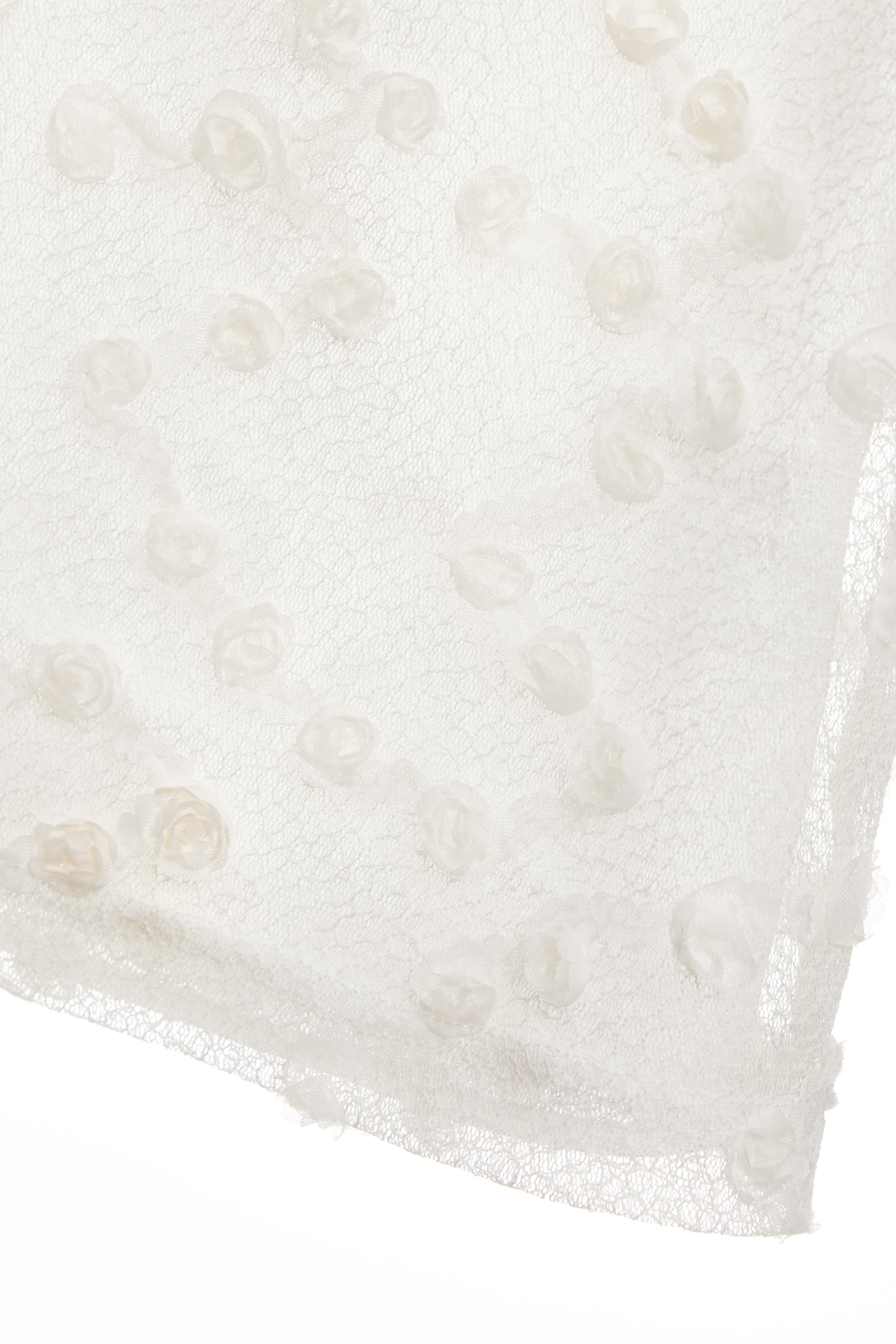 3-D Floral Ruffle Cream Vest3-D Floral Ruffle Cream Vest,sleeveless tops,Tops,Embroidered,White tops,Season (AW) Look,sleeveless tops,Lace,Lace tops,Lace tops