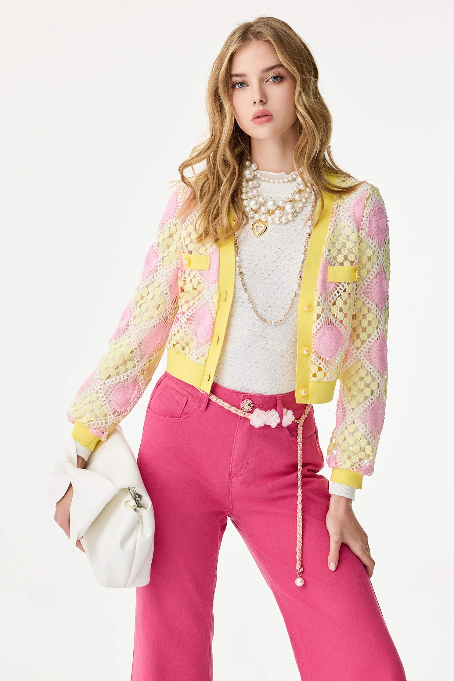 Chiffon Sleeve Knit TopChiffon Sleeve Knit Top,Tops,Season (SS) Look,Lace,Knitted,Knitted tops