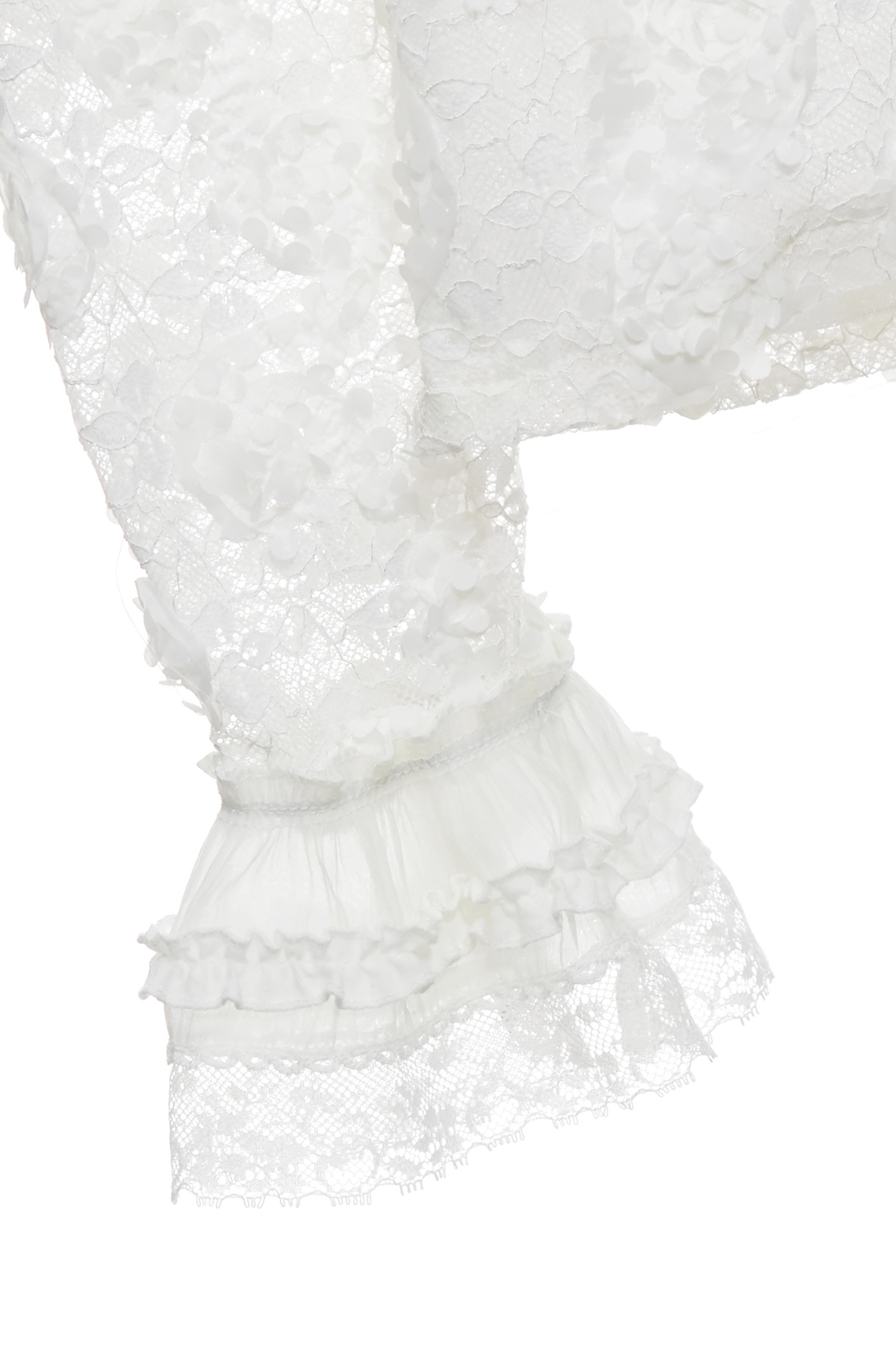 Ruffle neckline Lace TopRuffle neckline Lace Top,Tops,White tops,Season (AW) Look,Lace,Lace tops
