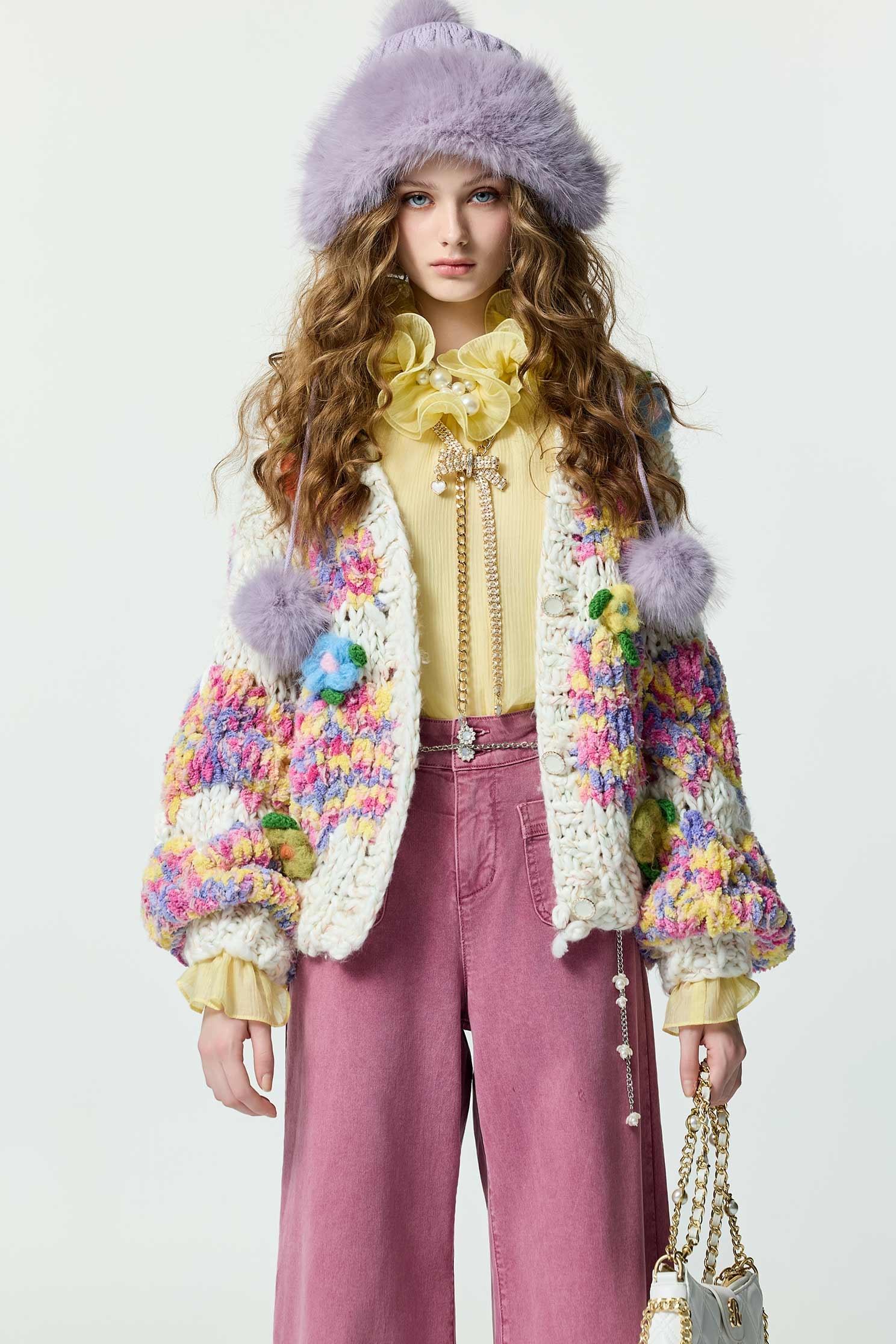 Ruffle Collar Chiffon Yellow TopRuffle Collar Chiffon Yellow Top,Tops,Season (AW) Look