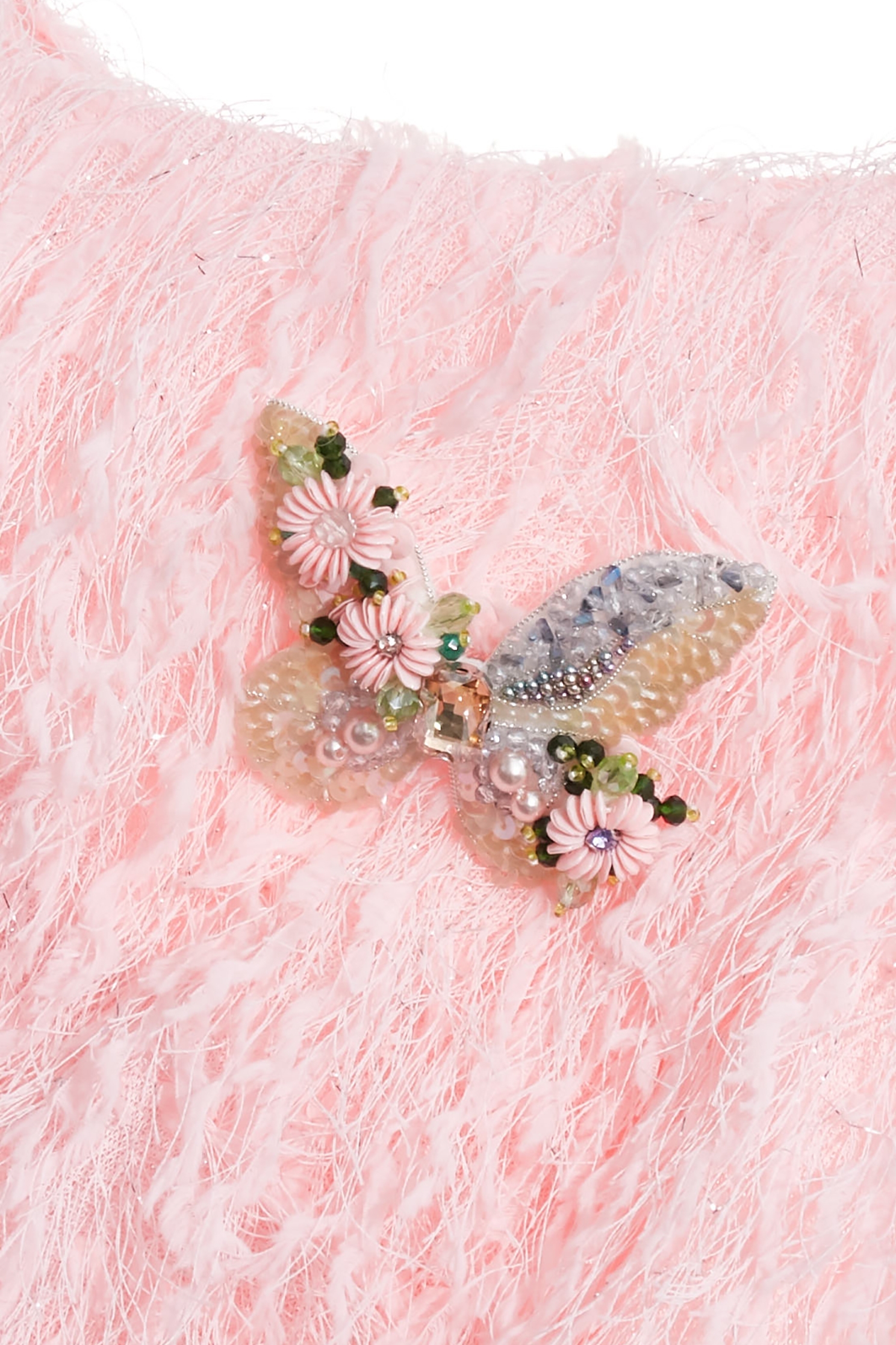 V-neck Pink Fringe TopV-neck Pink Fringe Top,Tops,Season (AW) Look