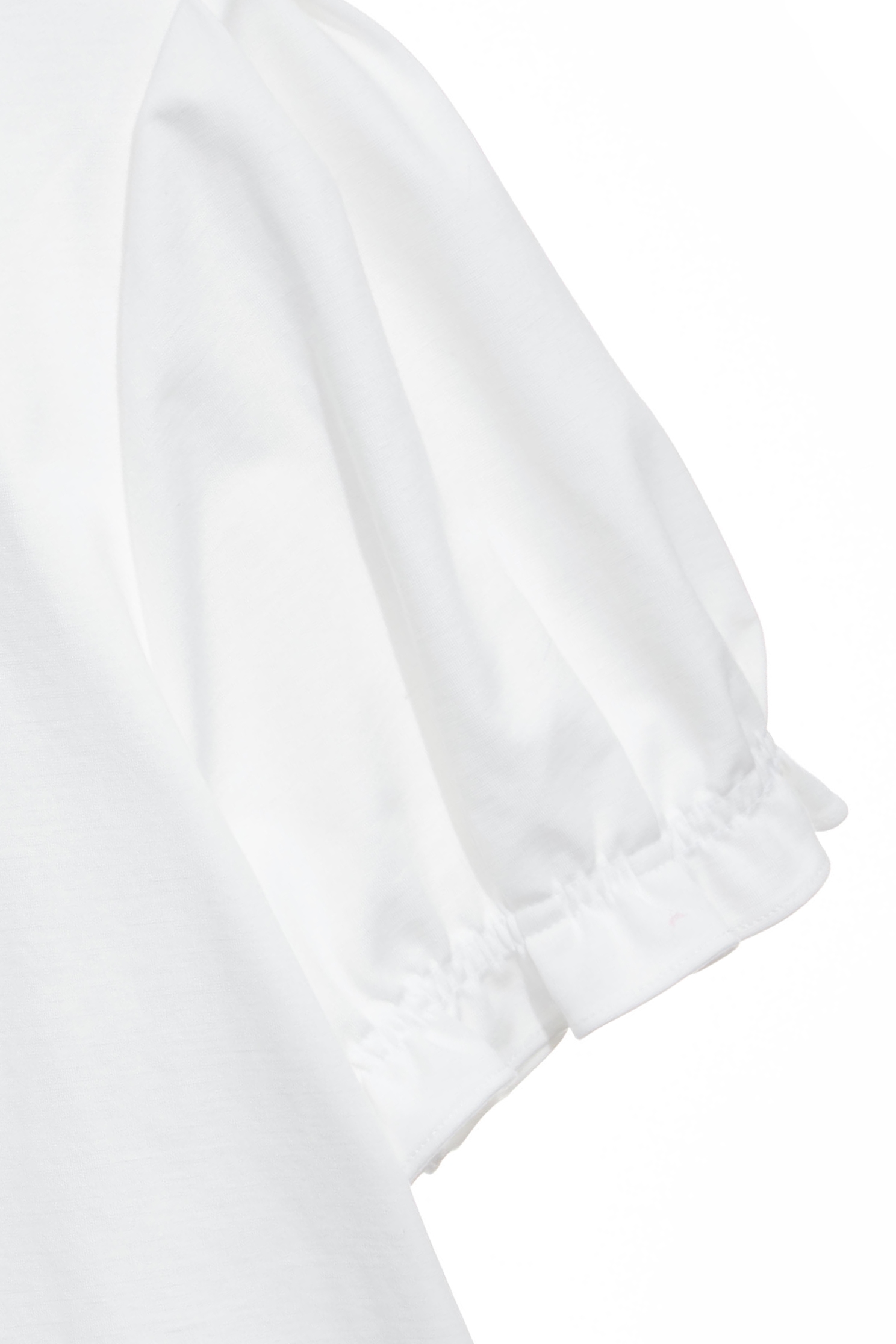 Pearl Floral Neckline Short Sleeve TeePearl Floral Neckline Short Sleeve Tee,Tops,pearl,White tops,Season (AW) Look,Necklaces