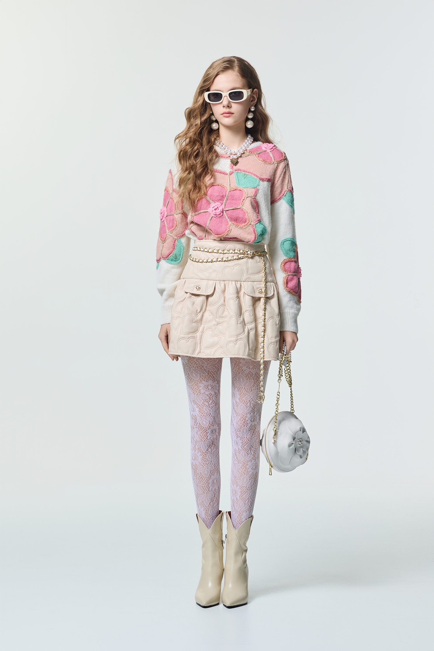 Braided Floral Detail Knit TopBraided Floral Detail Knit Top,Tops,Season (SS) Look,Knitted,Knitted tops