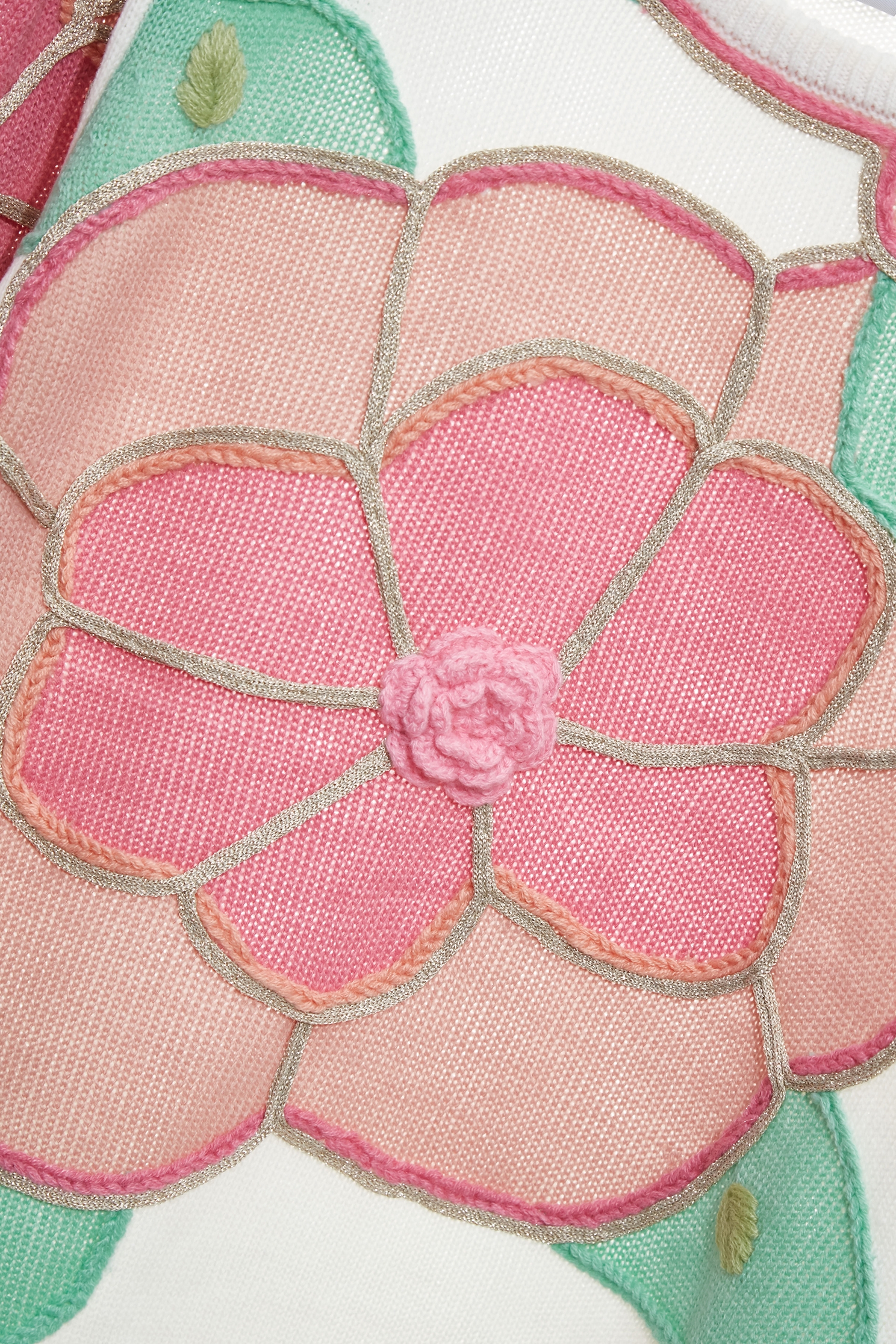 Braided Floral Detail Knit TopBraided Floral Detail Knit Top,Tops,Season (SS) Look,Knitted,Knitted tops