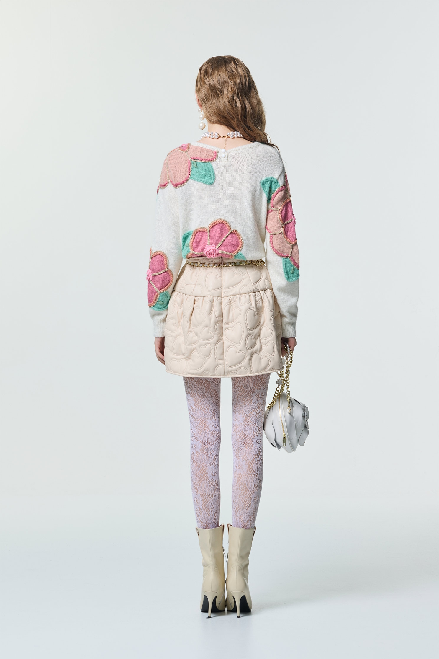 Braided Floral Detail Knit TopBraided Floral Detail Knit Top,Tops,Season (SS) Look,Knitted,Knitted tops