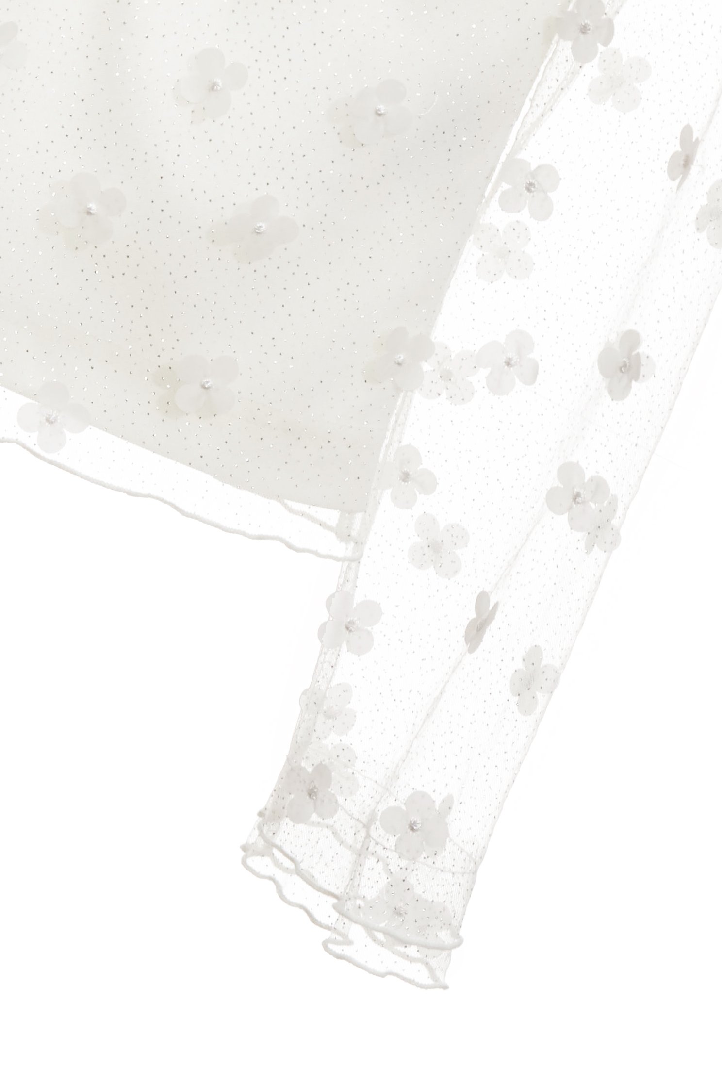 3-D Floral Sequin Mesh Top3-D Floral Sequin Mesh Top,Tops,Under shirts,Season (SS) Look,pearl,Mesh fabric