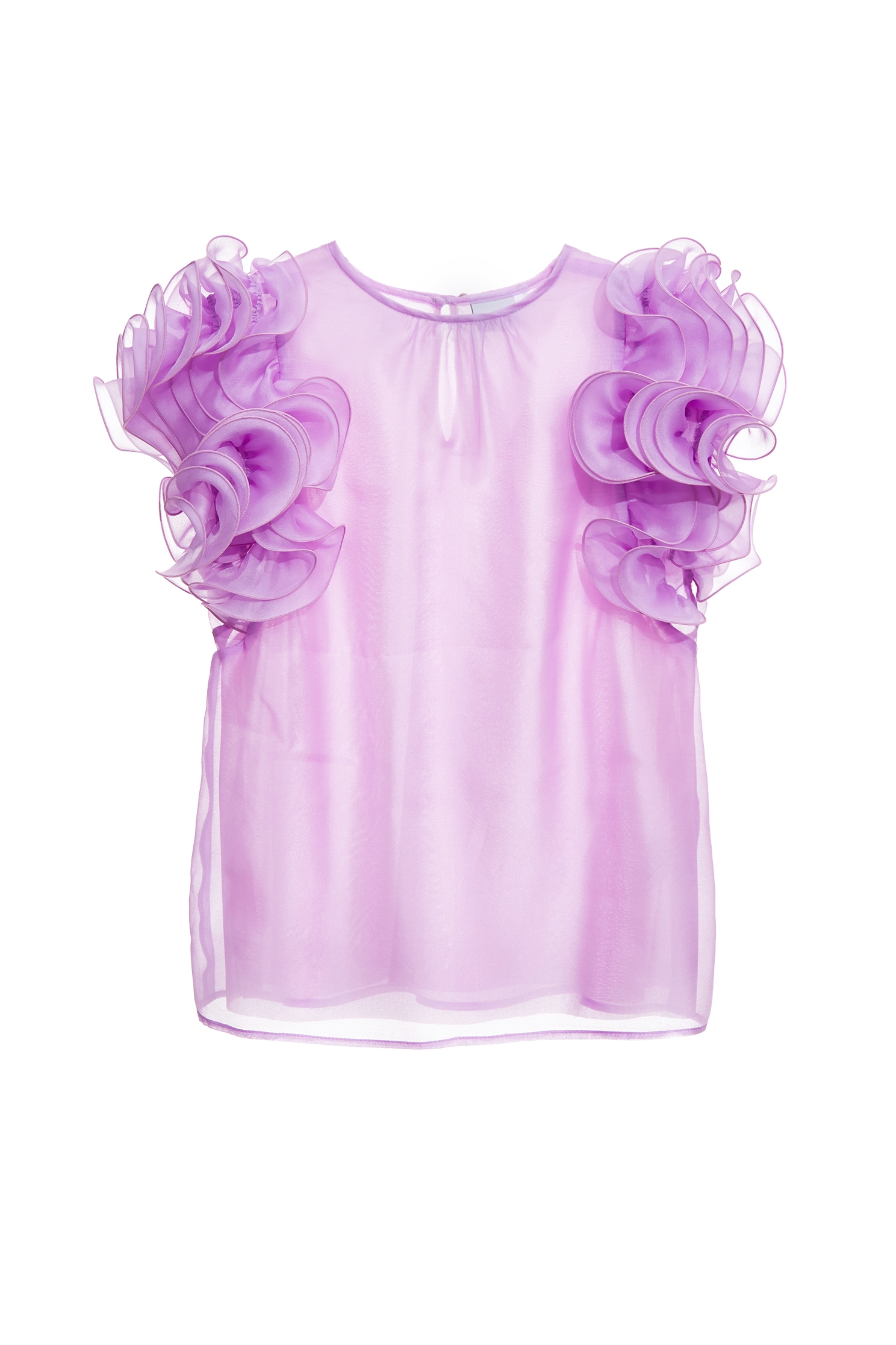 Ruffle Sleeve Purple TopRuffle Sleeve Purple Top,Tops,Season (SS) Look