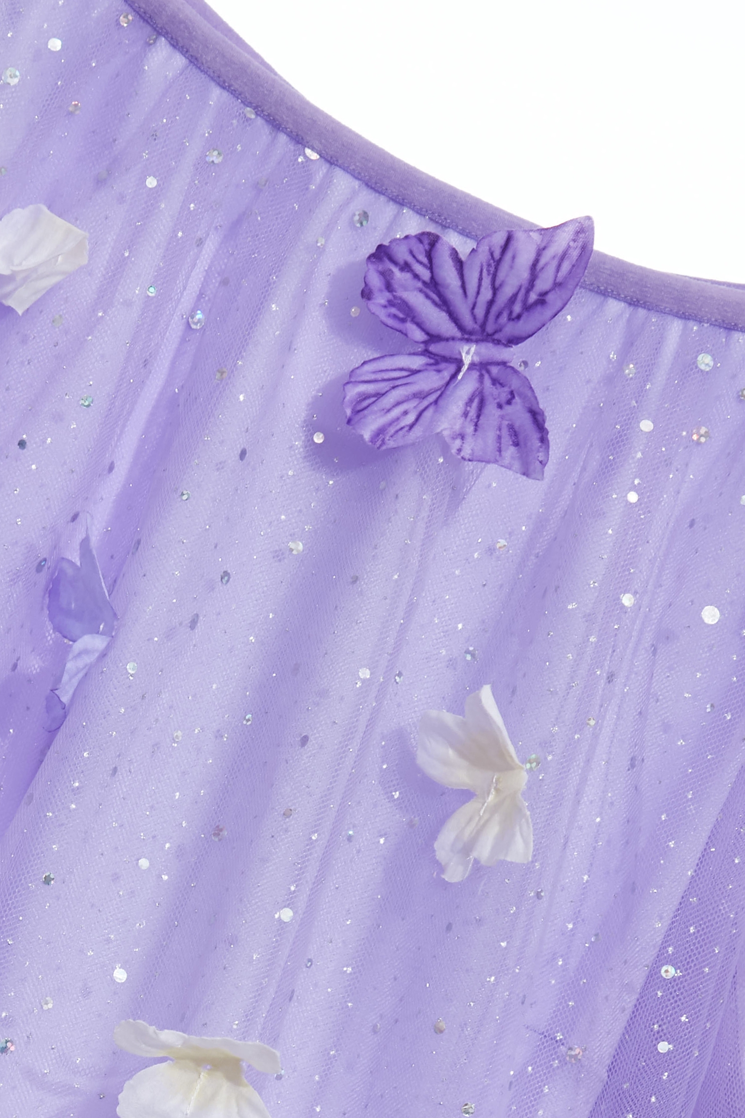 3-D Butterfly Sequin Detail Top3-D Butterfly Sequin Detail Top,Tops,Season (SS) Look,Mesh fabric