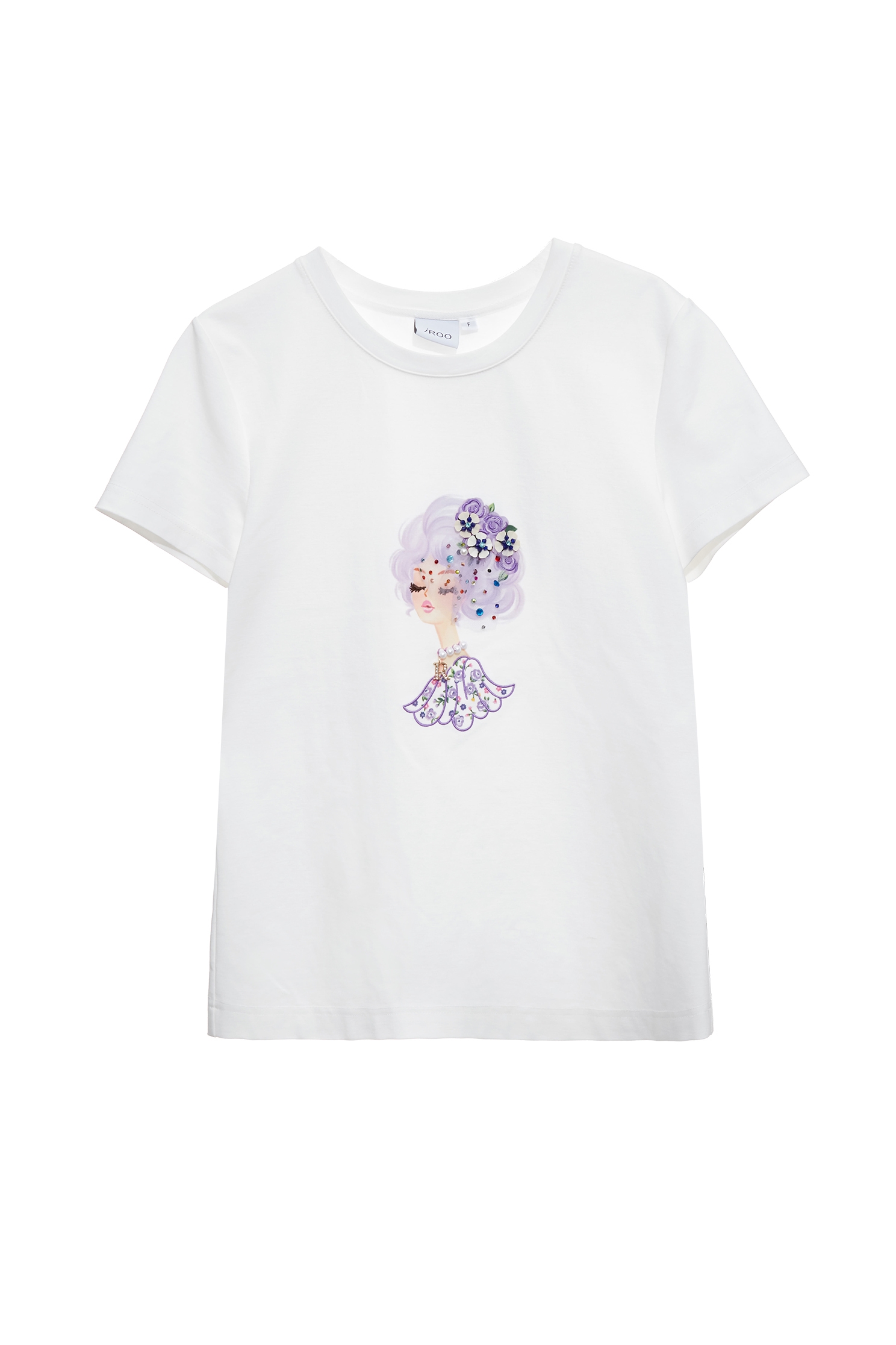 Figure Graphic Short Sleeve TeeFigure Graphic Short Sleeve Tee,Tops,Embroidered,Season (SS) Look,White tops