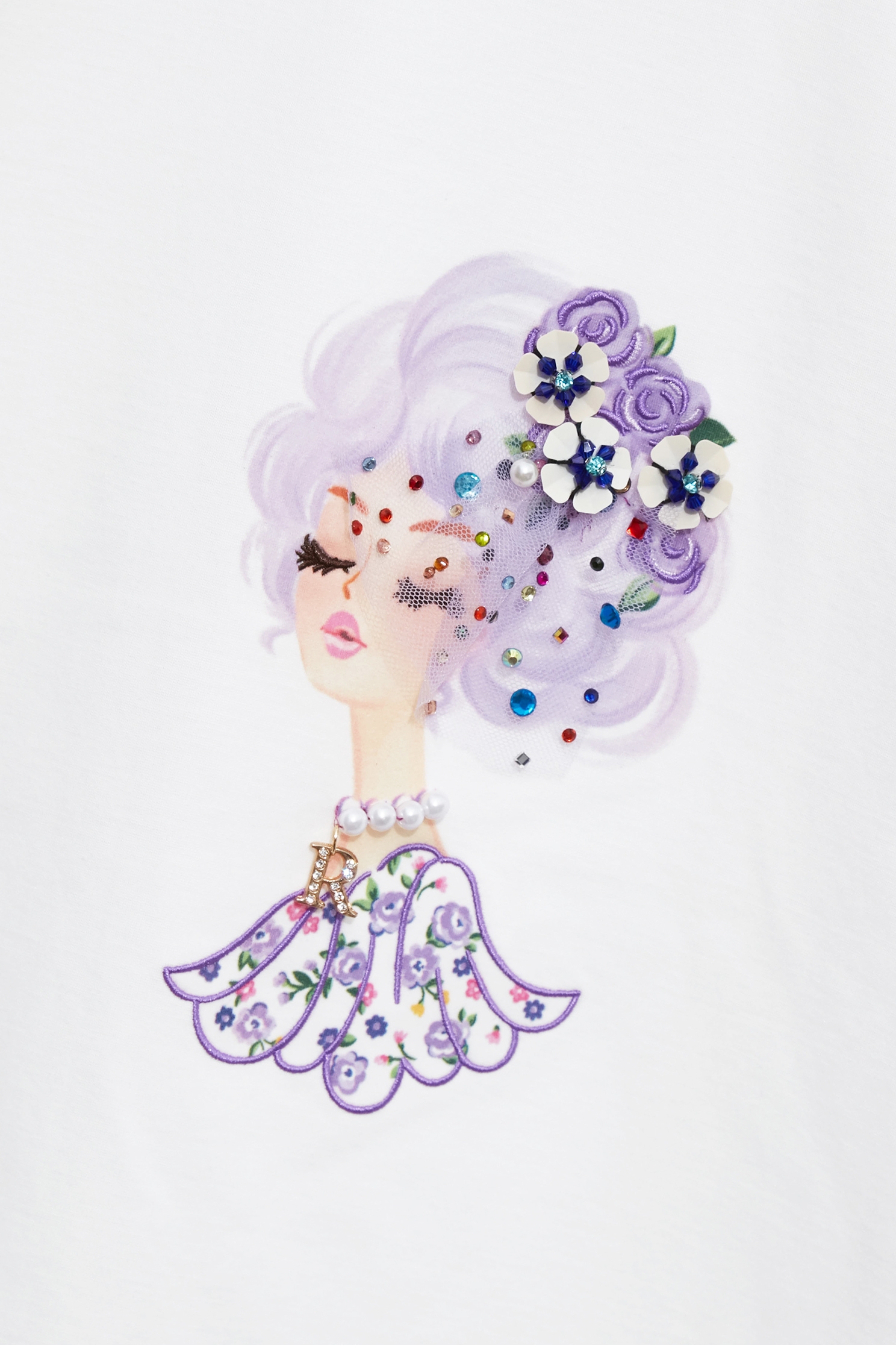 Figure Graphic Short Sleeve TeeFigure Graphic Short Sleeve Tee,Tops,Embroidered,Season (SS) Look,White tops