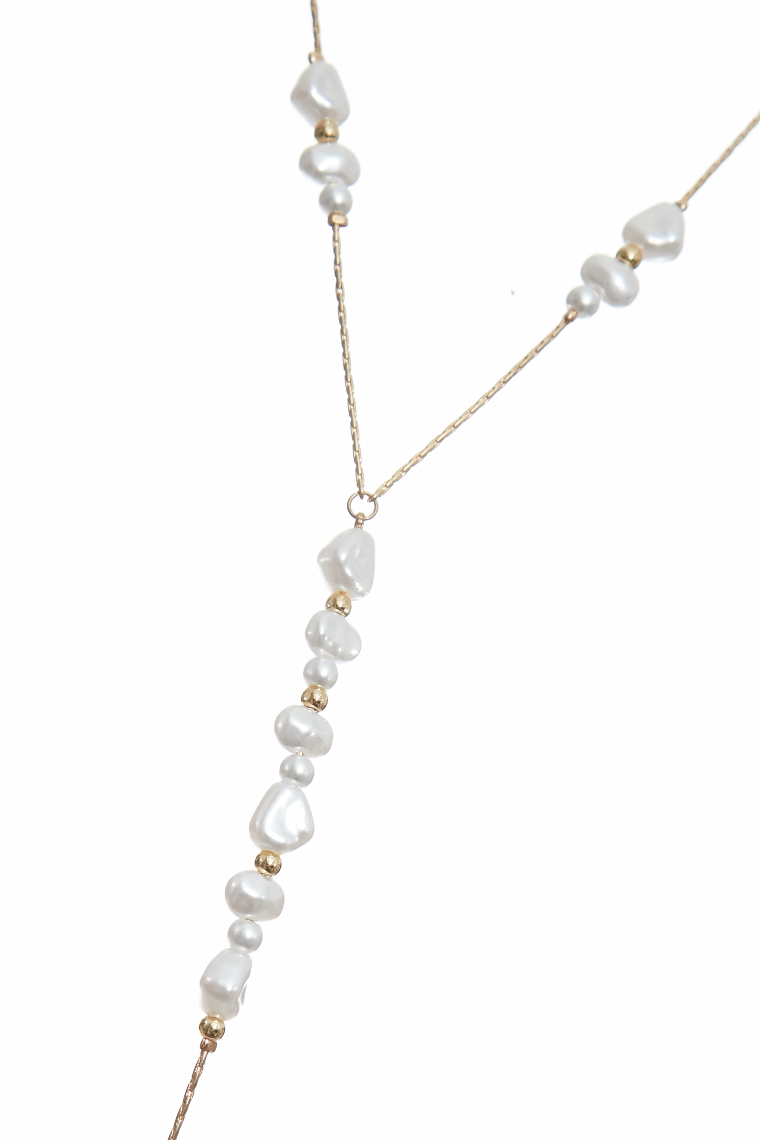 Pearl Detail Long NecklacePearl Detail Long Necklace,Season (SS) Look,pearl,Necklaces