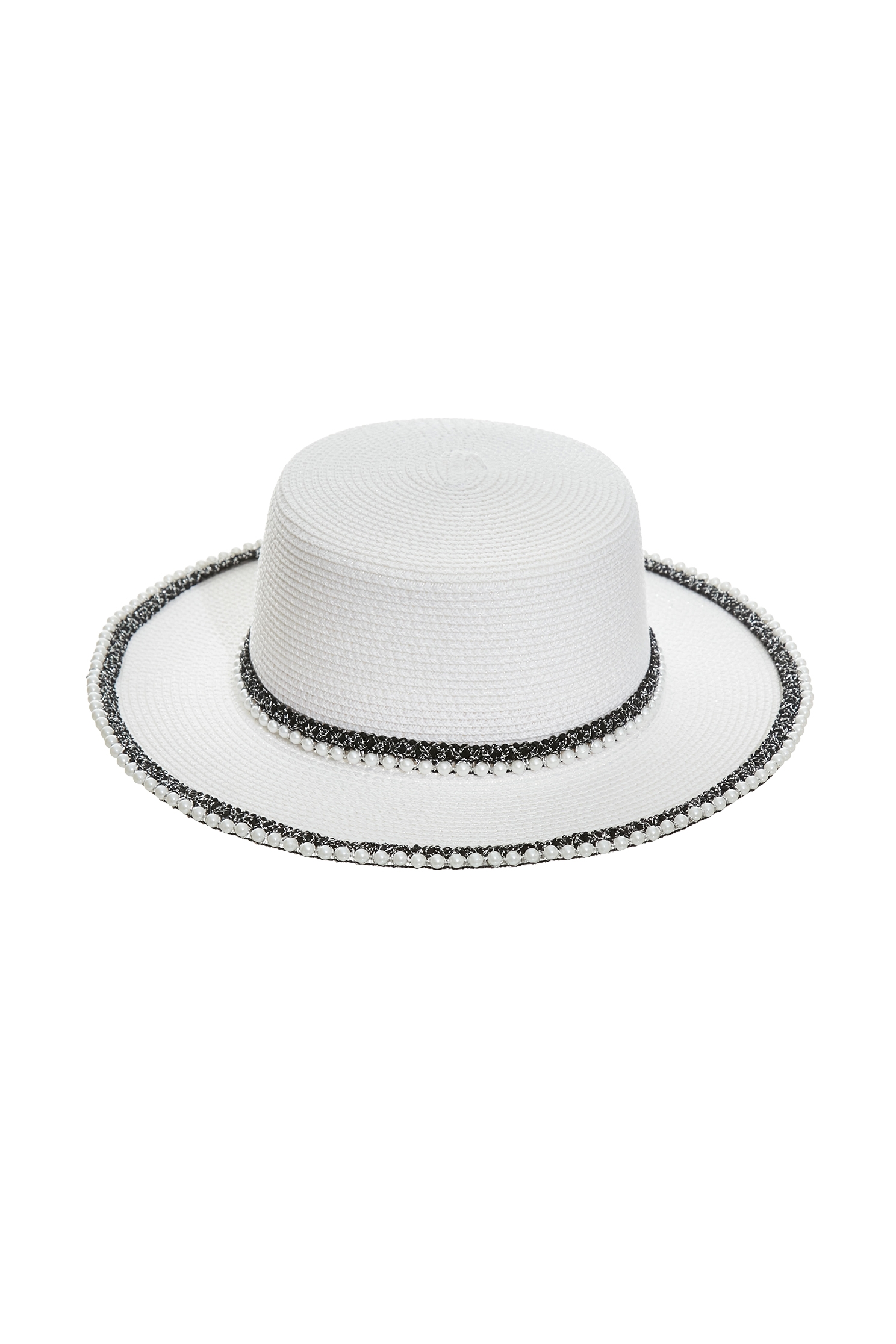 Classic Pearl Detail Braided HatClassic Pearl Detail Braided Hat,Season (SS) Look,pearl