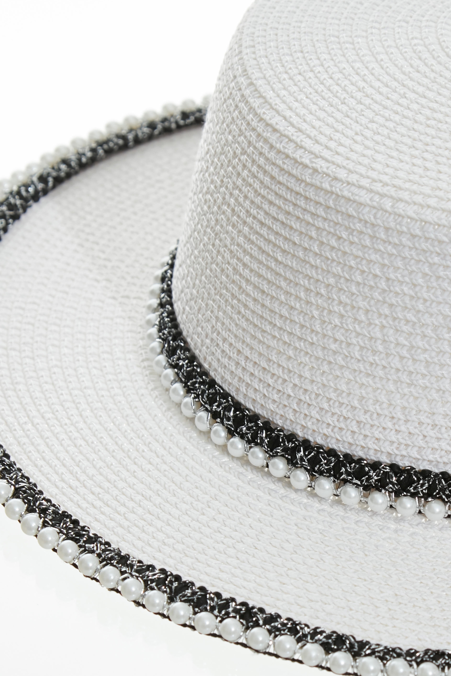 Classic Pearl Detail Braided HatClassic Pearl Detail Braided Hat,Season (SS) Look,pearl