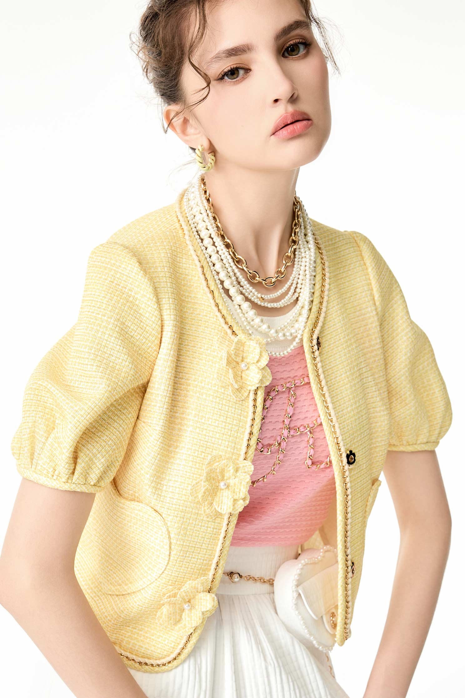 Multi Layer Pearl NecklaceMulti Layer Pearl Necklace,Season (SS) Look,pearl,Necklaces