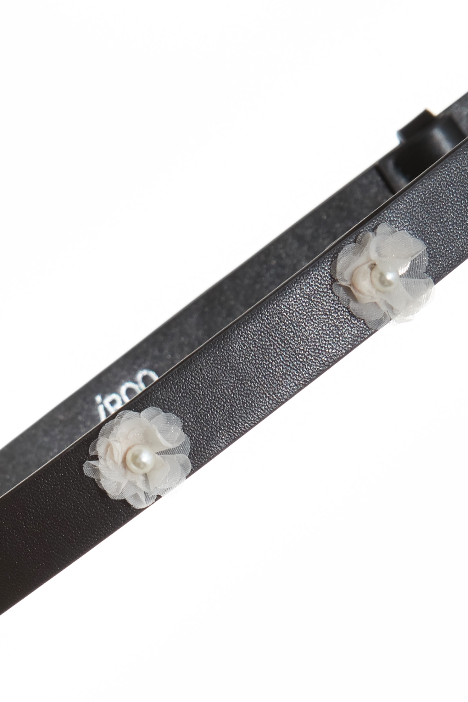 Chiffon Floral Leather BeltChiffon Floral Leather Belt,Season (SS) Look,pearl,Leather,Chiffon