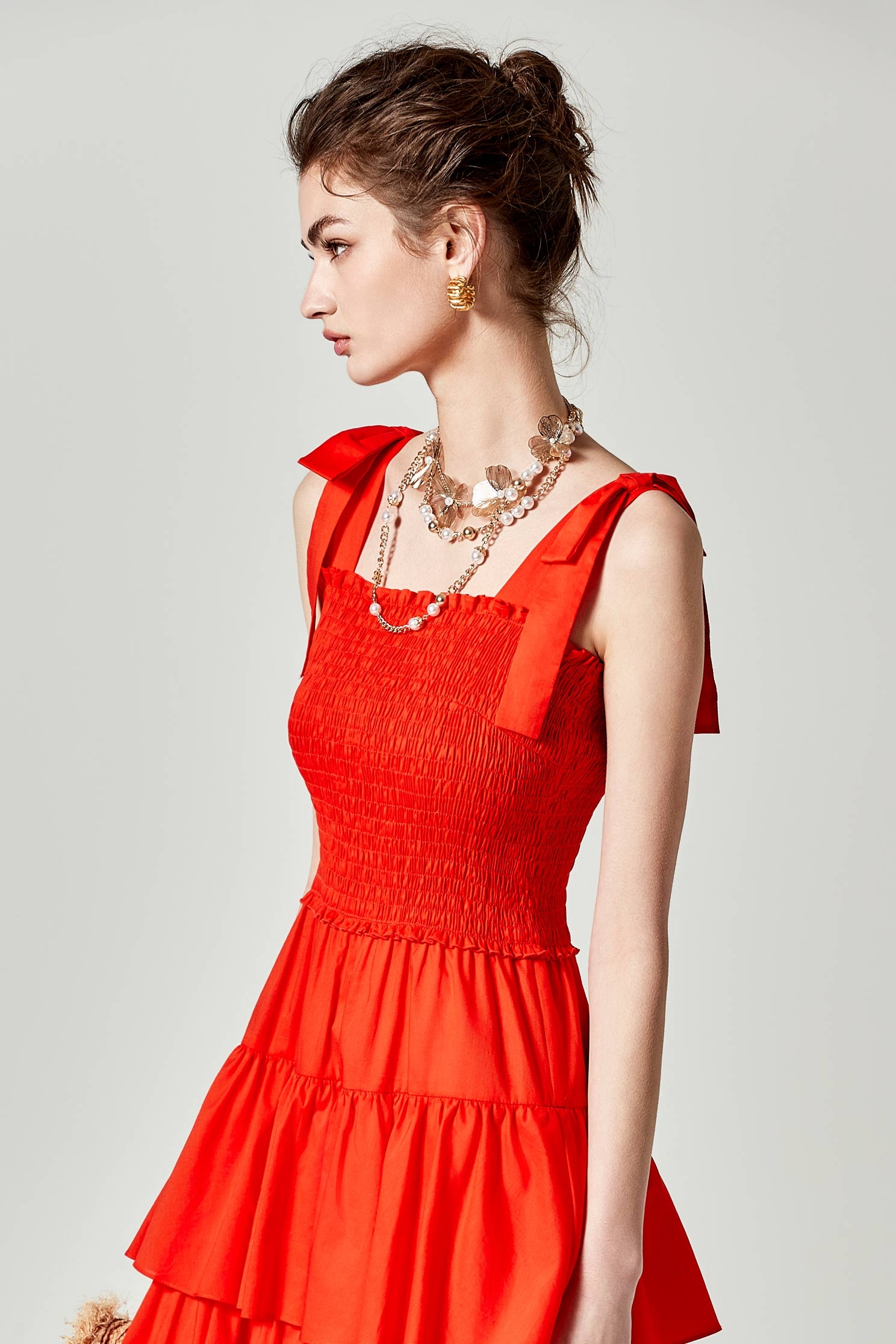 3-D Floral Hardware NecklaceAccessories,Season (AW) Look