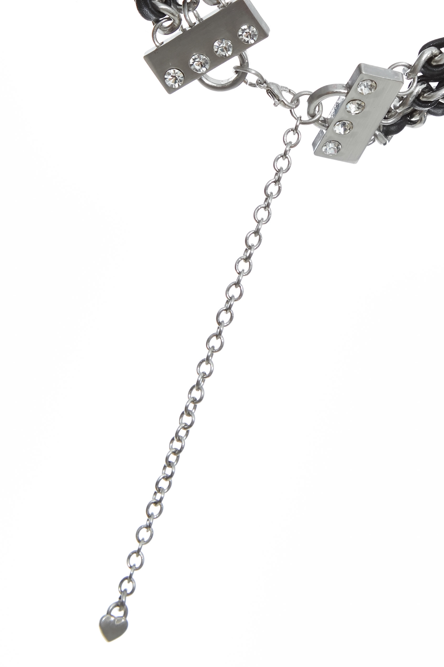 Floral Pendant Braided Chain ChokerFloral Pendant Braided Chain Choker,pearl,Season (AW) Look
