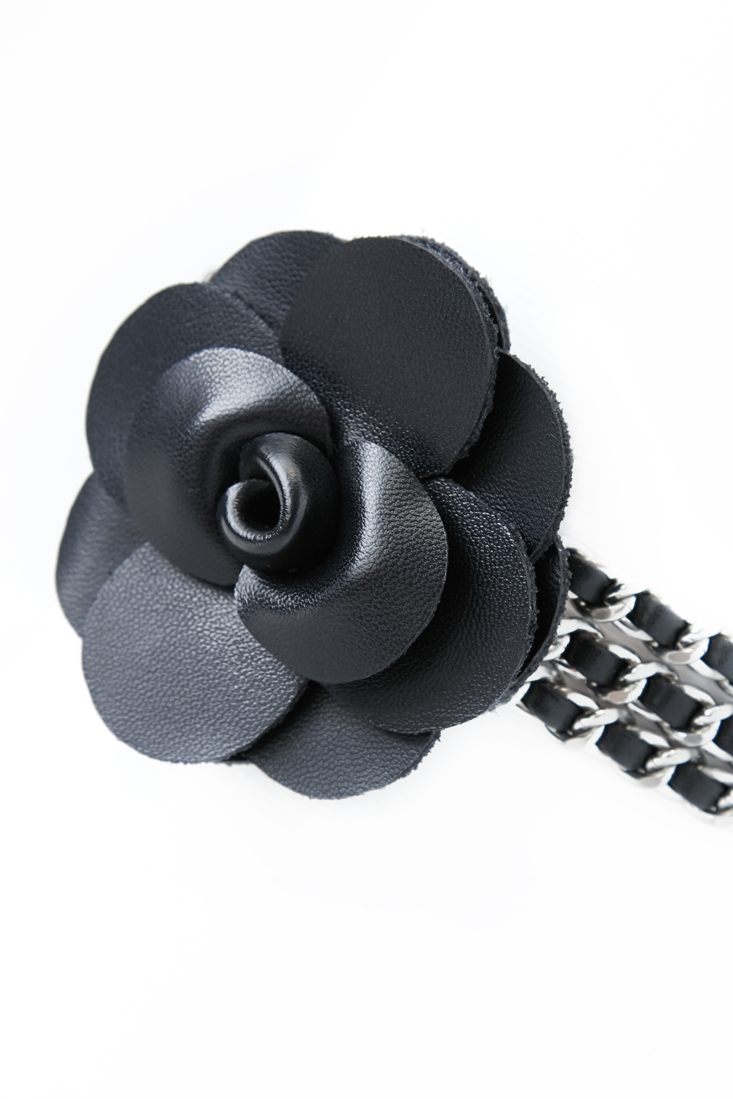 Floral Pendant Braided Chain ChokerFloral Pendant Braided Chain Choker,pearl,Season (AW) Look
