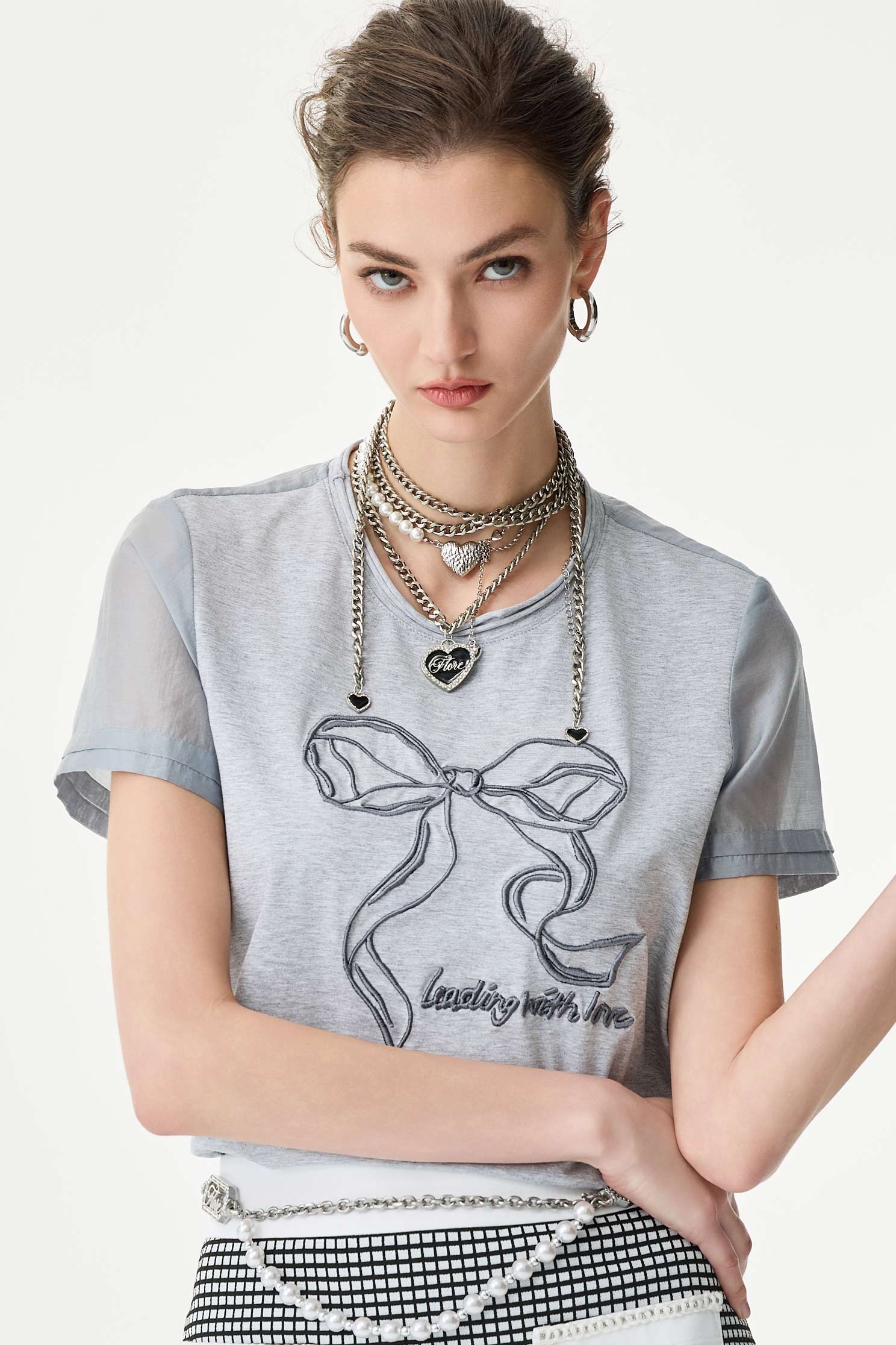 Heart Pendant Pearl NecklaceHeart Pendant Pearl Necklace