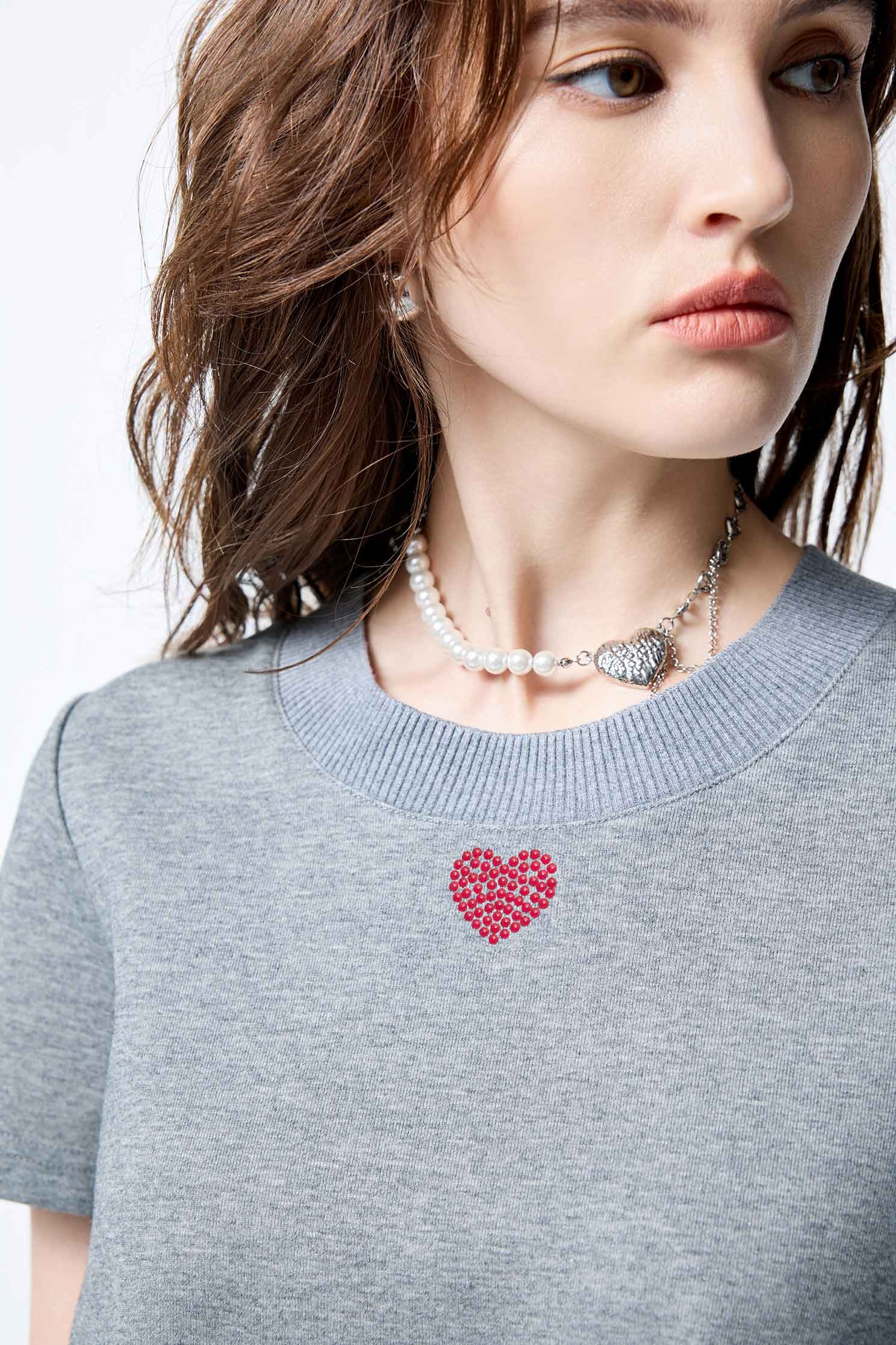 Heart Pendant Pearl NecklaceHeart Pendant Pearl Necklace