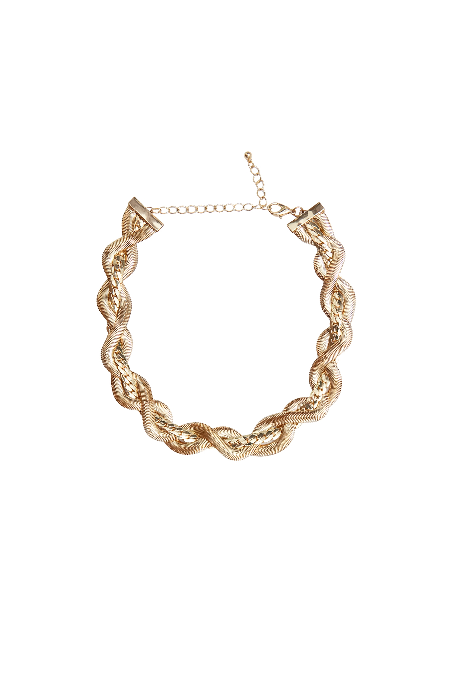 Braided Gold Chain NecklaceBraided Gold Chain Necklace