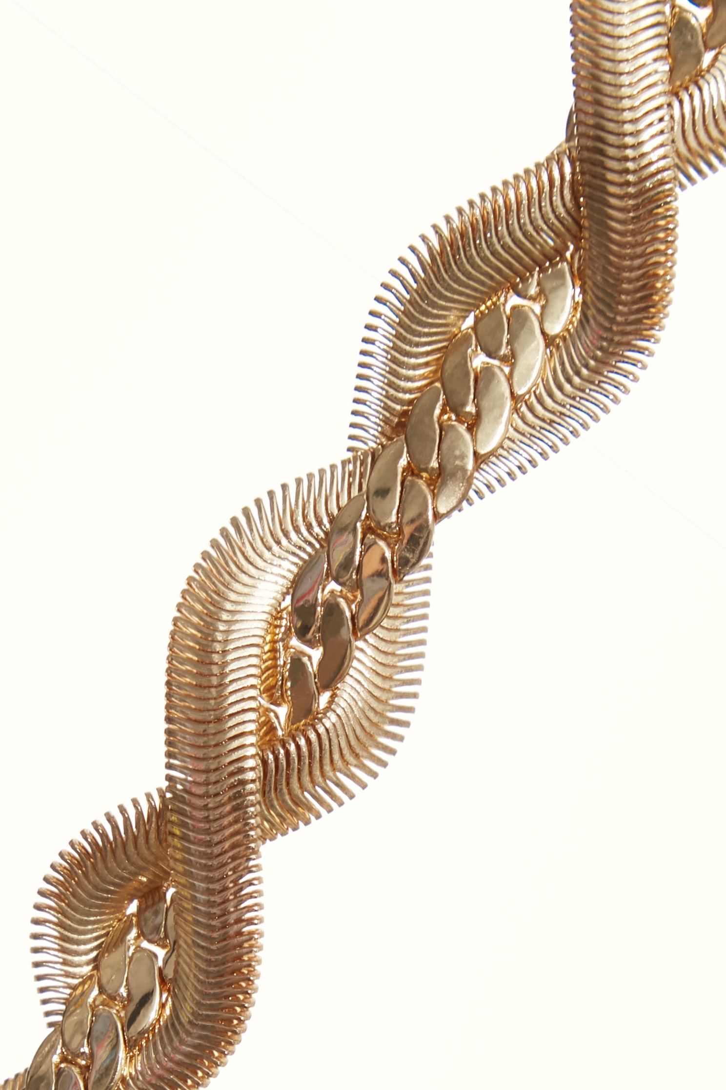 Braided Gold Chain NecklaceBraided Gold Chain Necklace