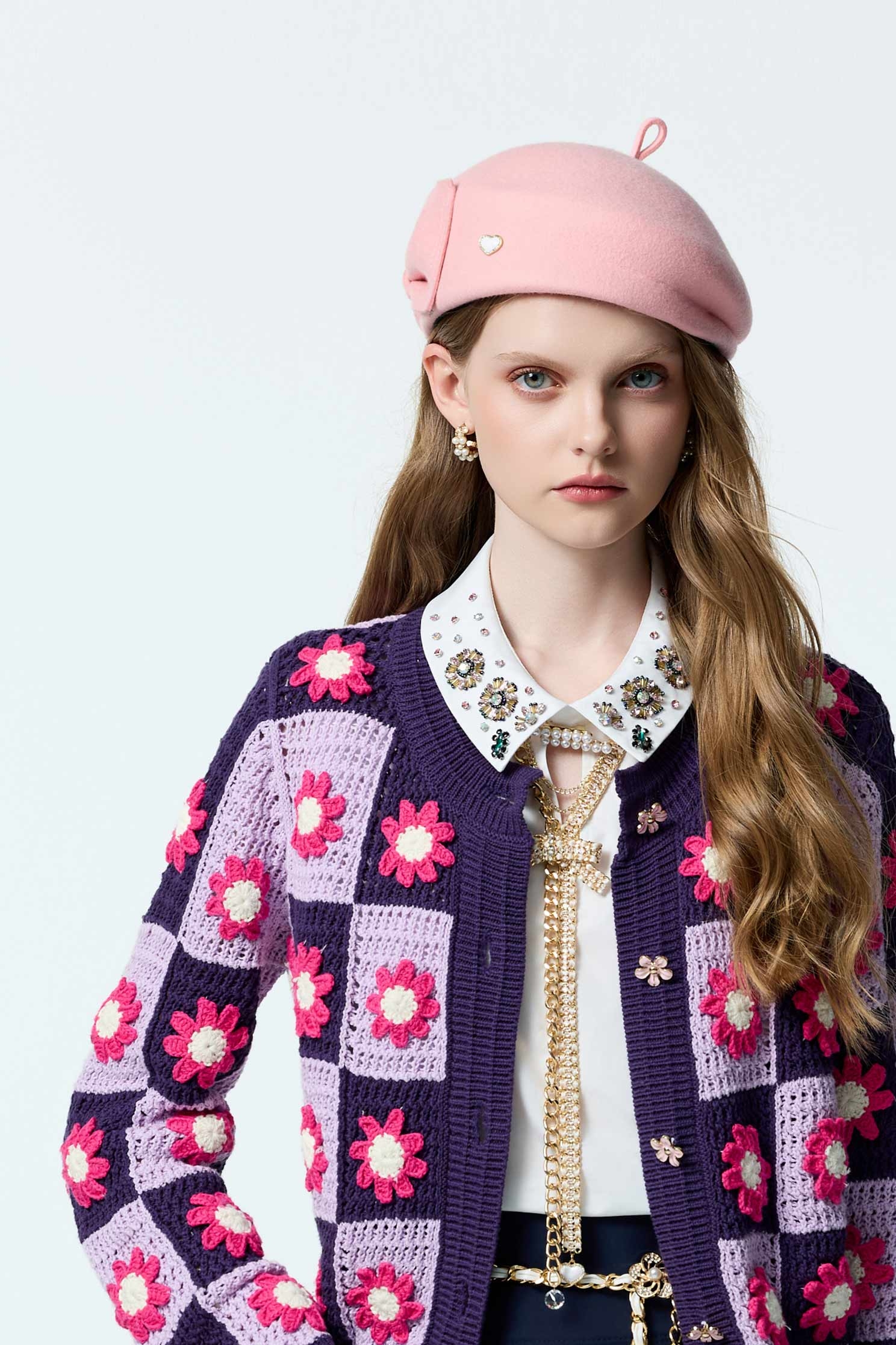 Bow Detail Woolen Beret HatBow Detail Woolen Beret Hat,Season (AW) Look,bows