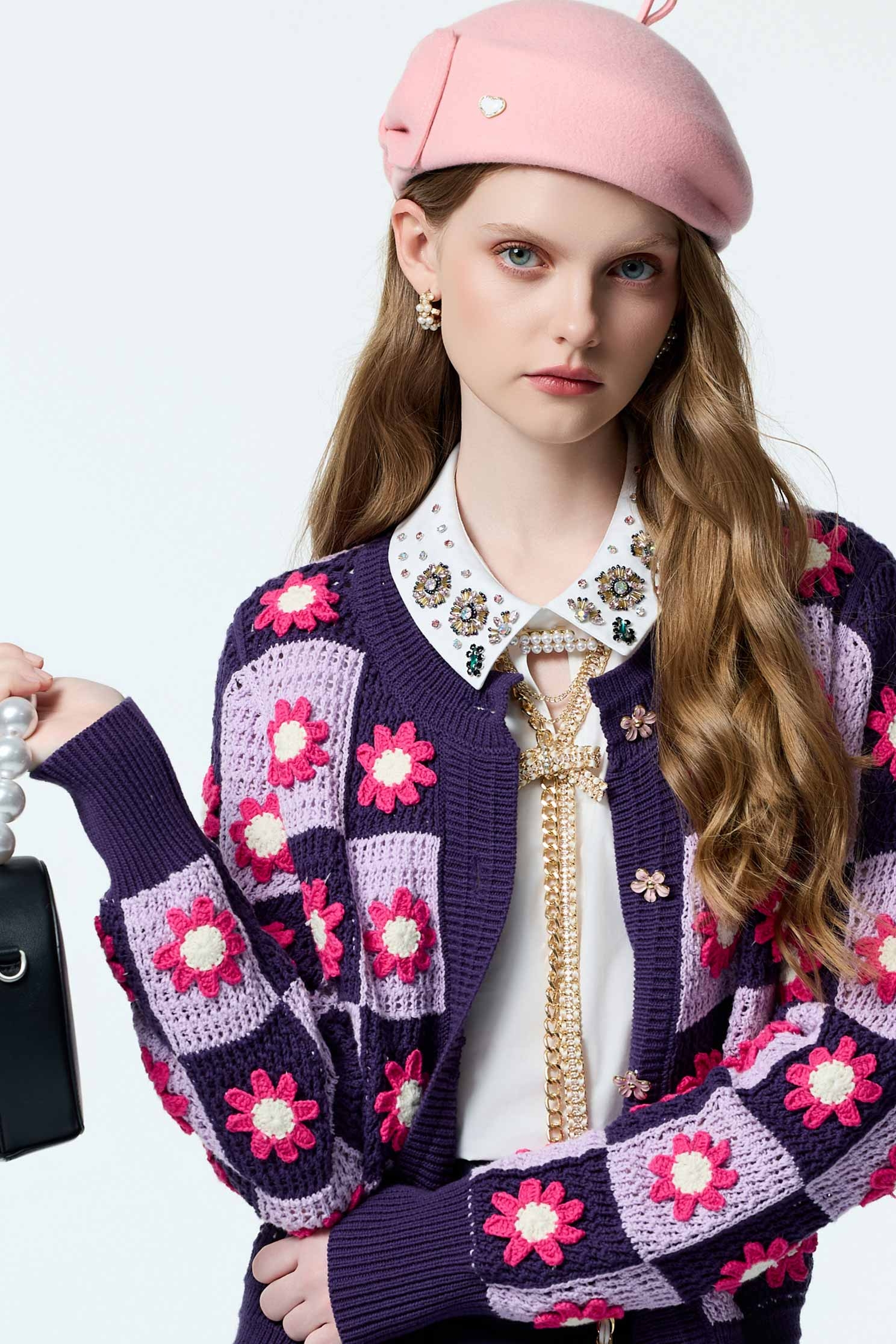 Bow Detail Woolen Beret HatBow Detail Woolen Beret Hat,Season (AW) Look,bows