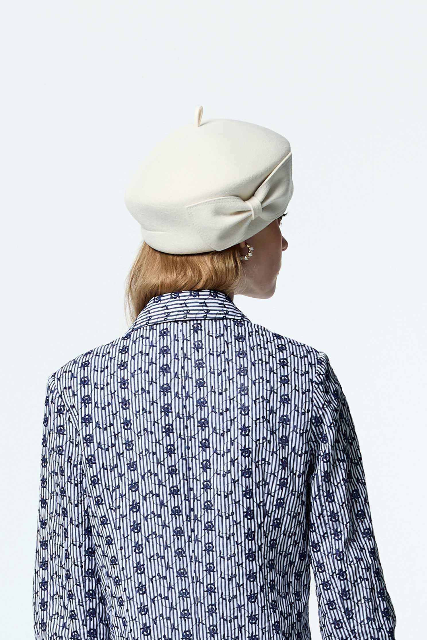 Bow Detail Woolen Beret HatBow Detail Woolen Beret Hat,Season (AW) Look,bows