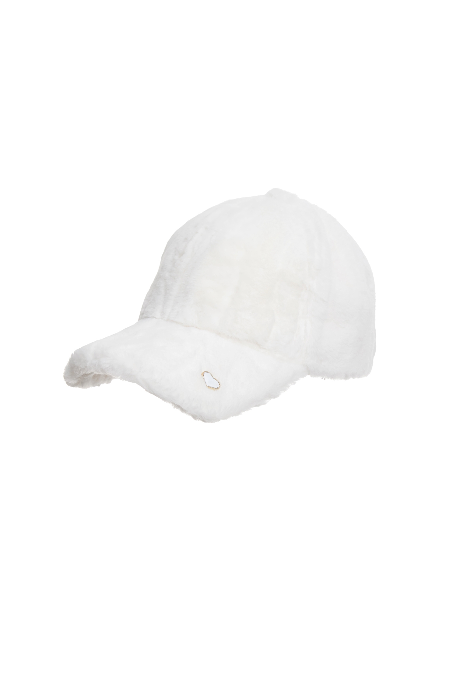 White Plush Baseball CapWhite Plush Baseball Cap,Season (AW) Look