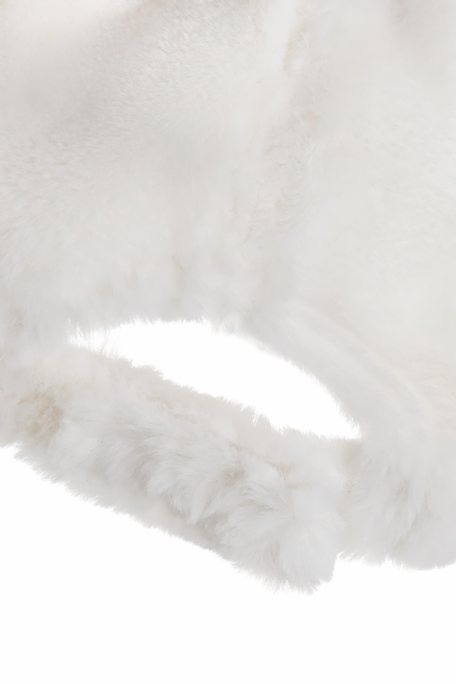 White Plush Baseball CapWhite Plush Baseball Cap,Season (AW) Look