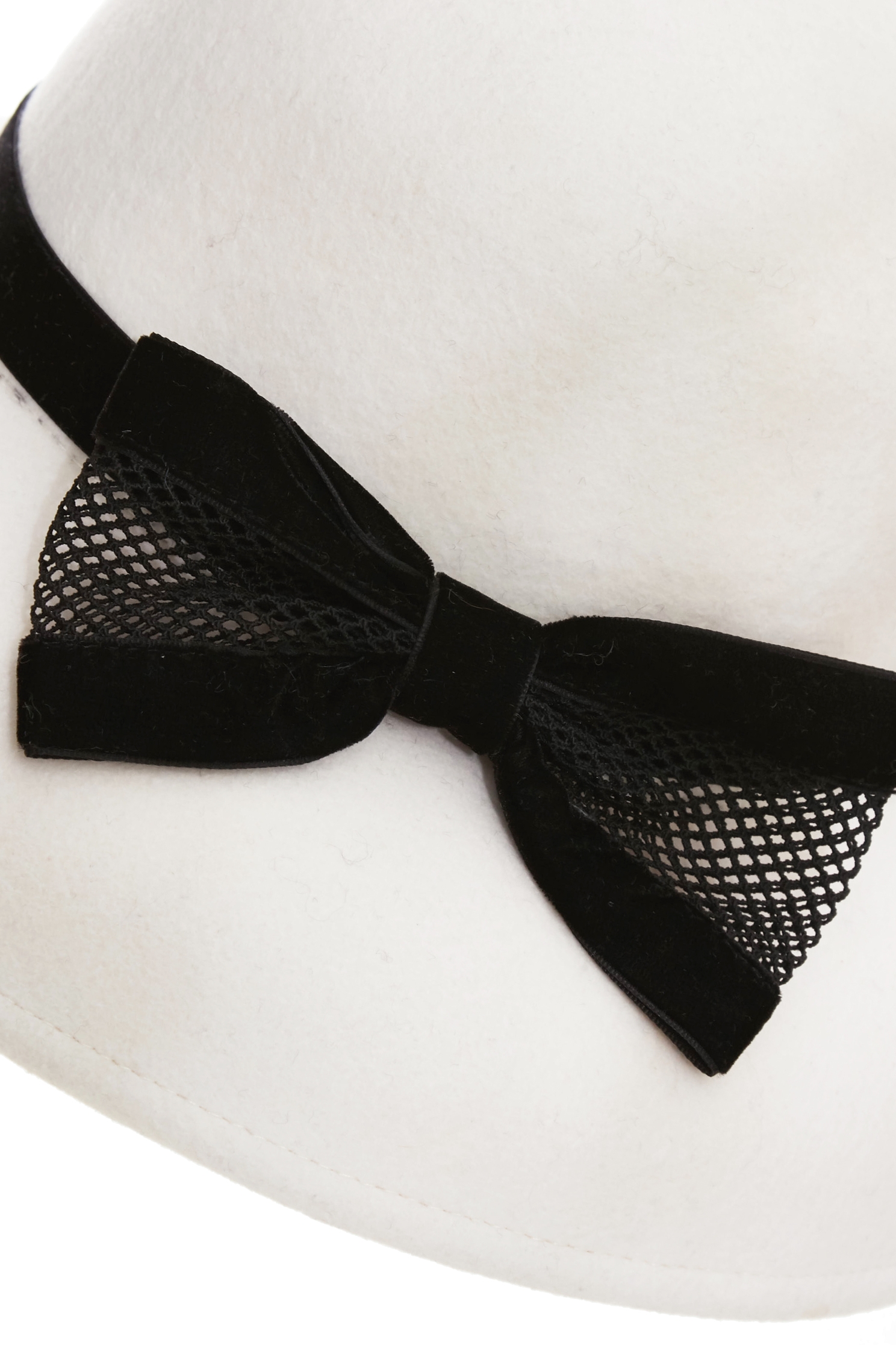 Contrast Black Bow Detail Woolen HatContrast Black Bow Detail Woolen Hat,Season (AW) Look,Purewool