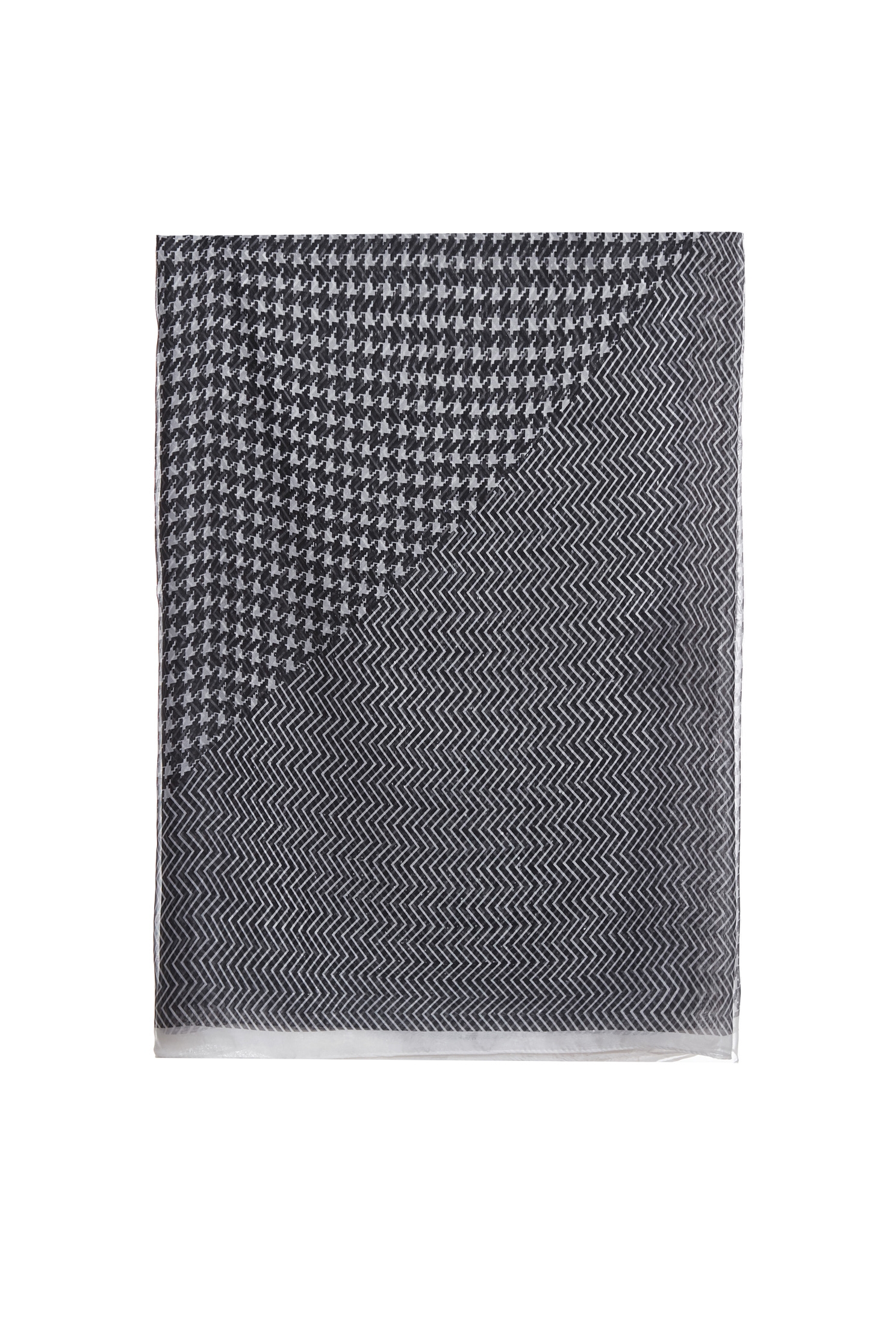 Houndstooth With Wavy Print ScarfHoundstooth With Wavy Print Scarf,Season (AW) Look