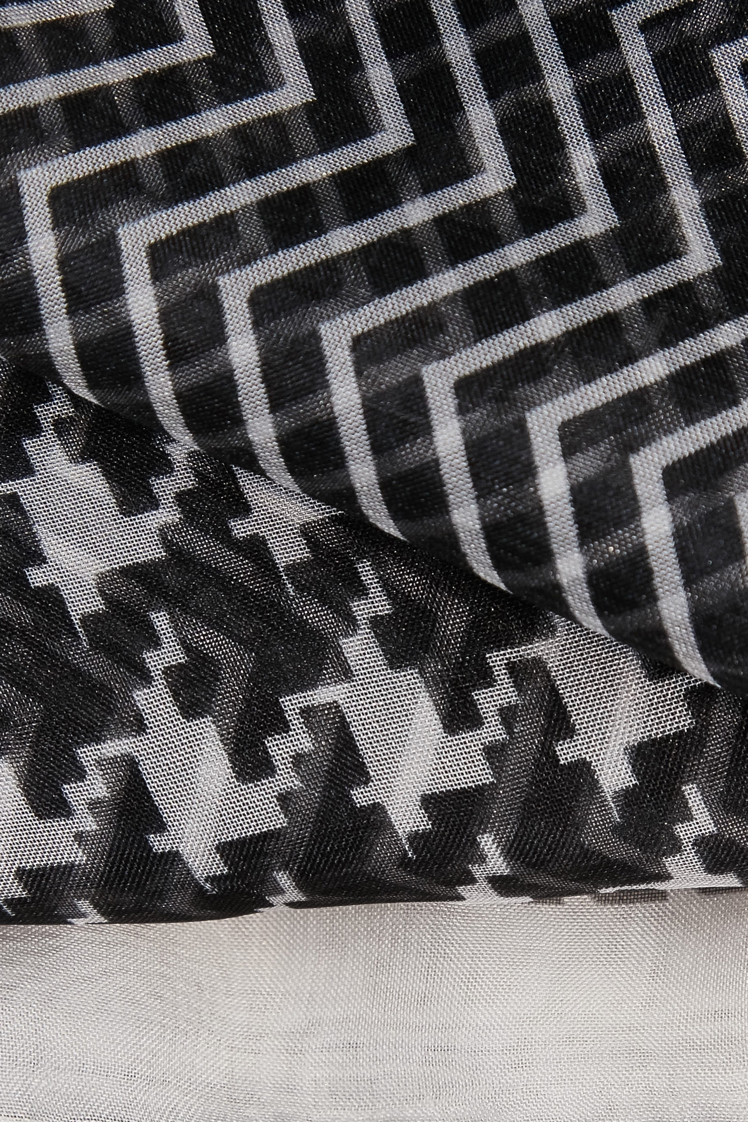 Houndstooth With Wavy Print ScarfHoundstooth With Wavy Print Scarf,Season (AW) Look