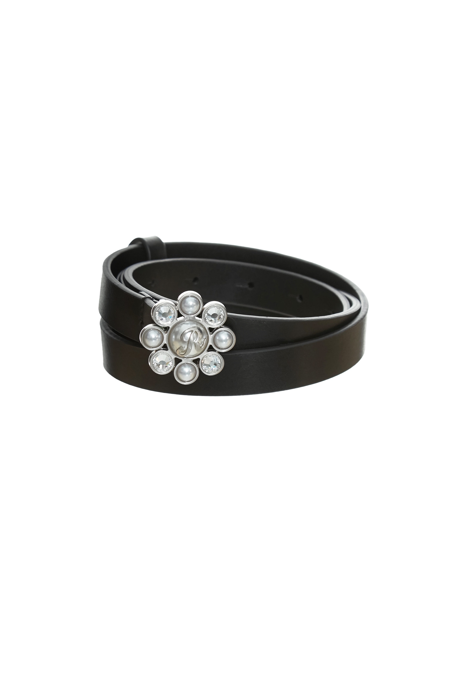 Floral Leather BeltFloral Leather Belt,pearl,Belts,Leather,Season (AW) Look