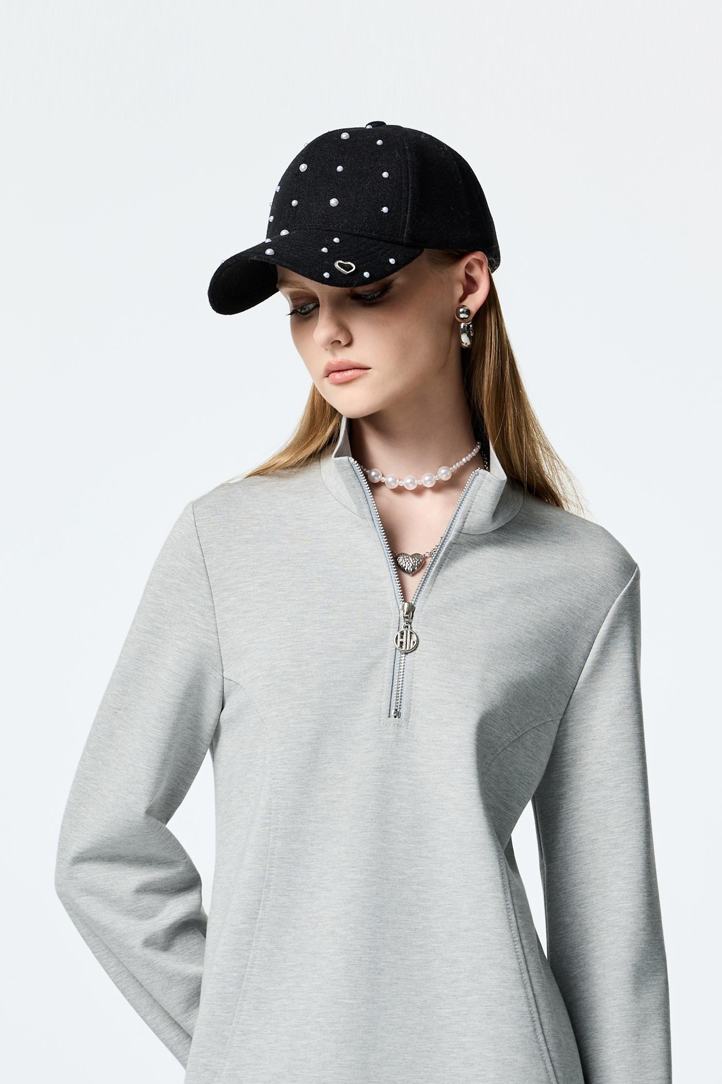 Pearl Applique Base Ball CapPearl Applique Base Ball Cap,pearl,Season (AW) Look