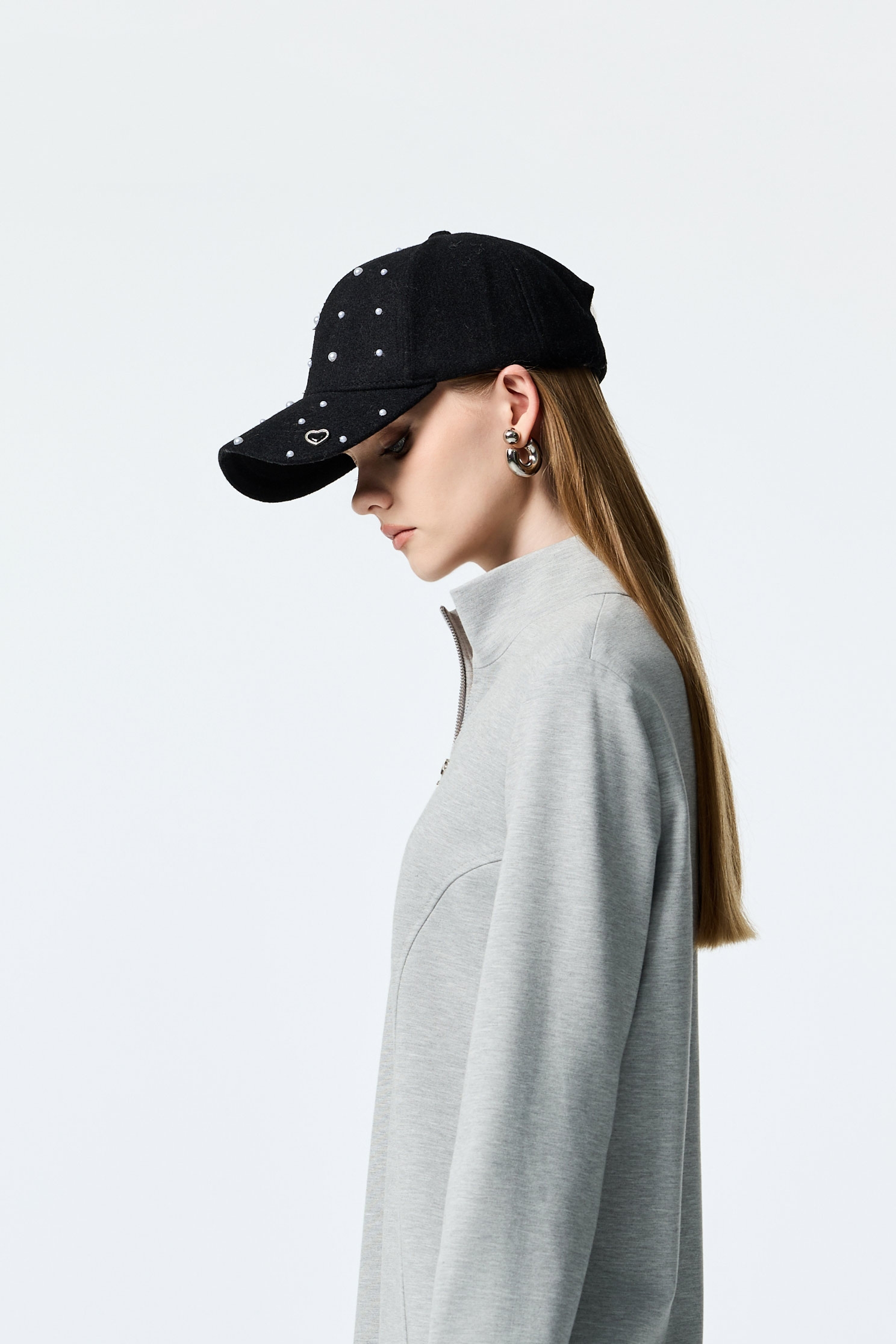 Pearl Applique Base Ball CapPearl Applique Base Ball Cap,pearl,Season (AW) Look