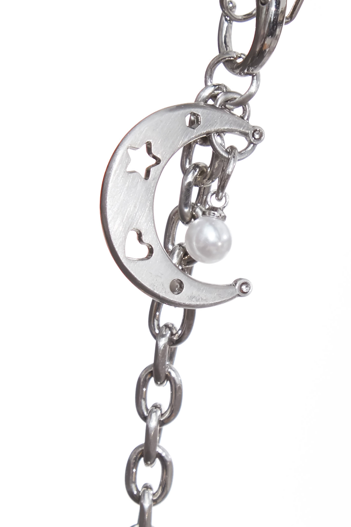 Heart Buckle With Chain Leather BeltHeart Buckle With Chain Leather Belt,pearl,Belts,Leather,Season (AW) Look