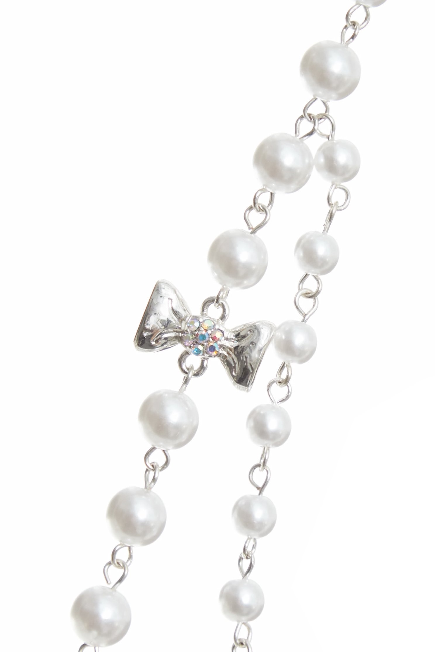 Bow Detail Pearl NecklaceBow Detail Pearl Necklace,pearl,Season (AW) Look,bows,Necklaces