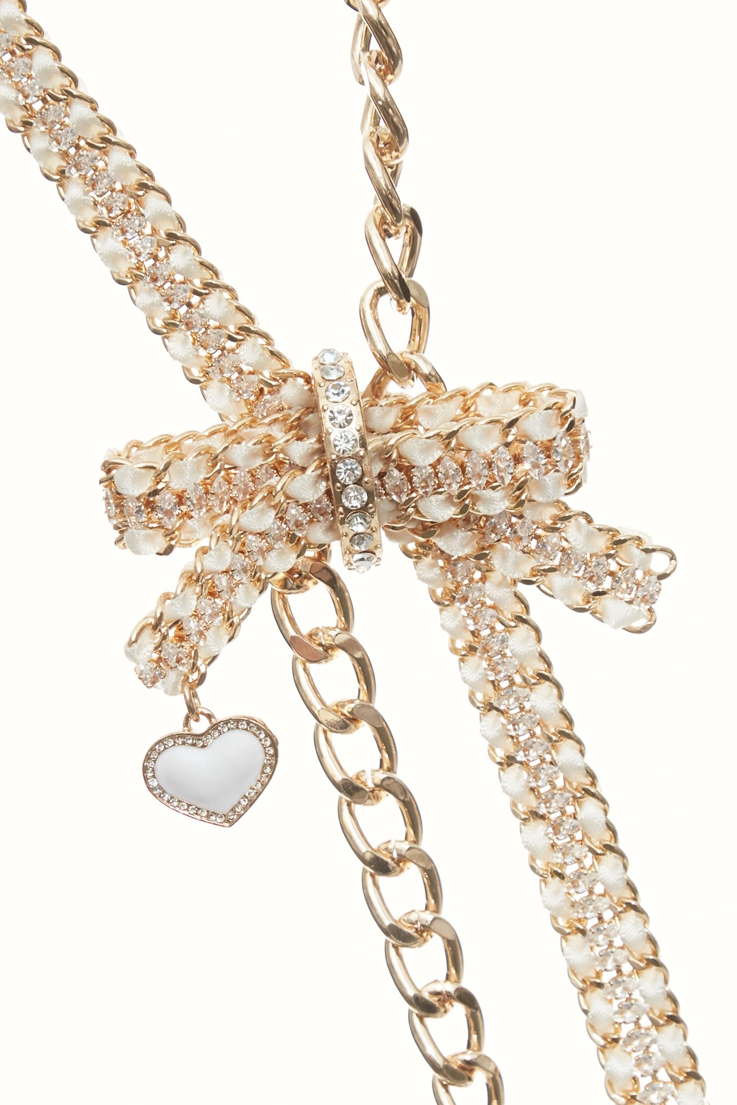 Diamonte Bow Detail Long NecklaceDiamonte Bow Detail Long Necklace,Season (AW) Look,bows,Necklaces